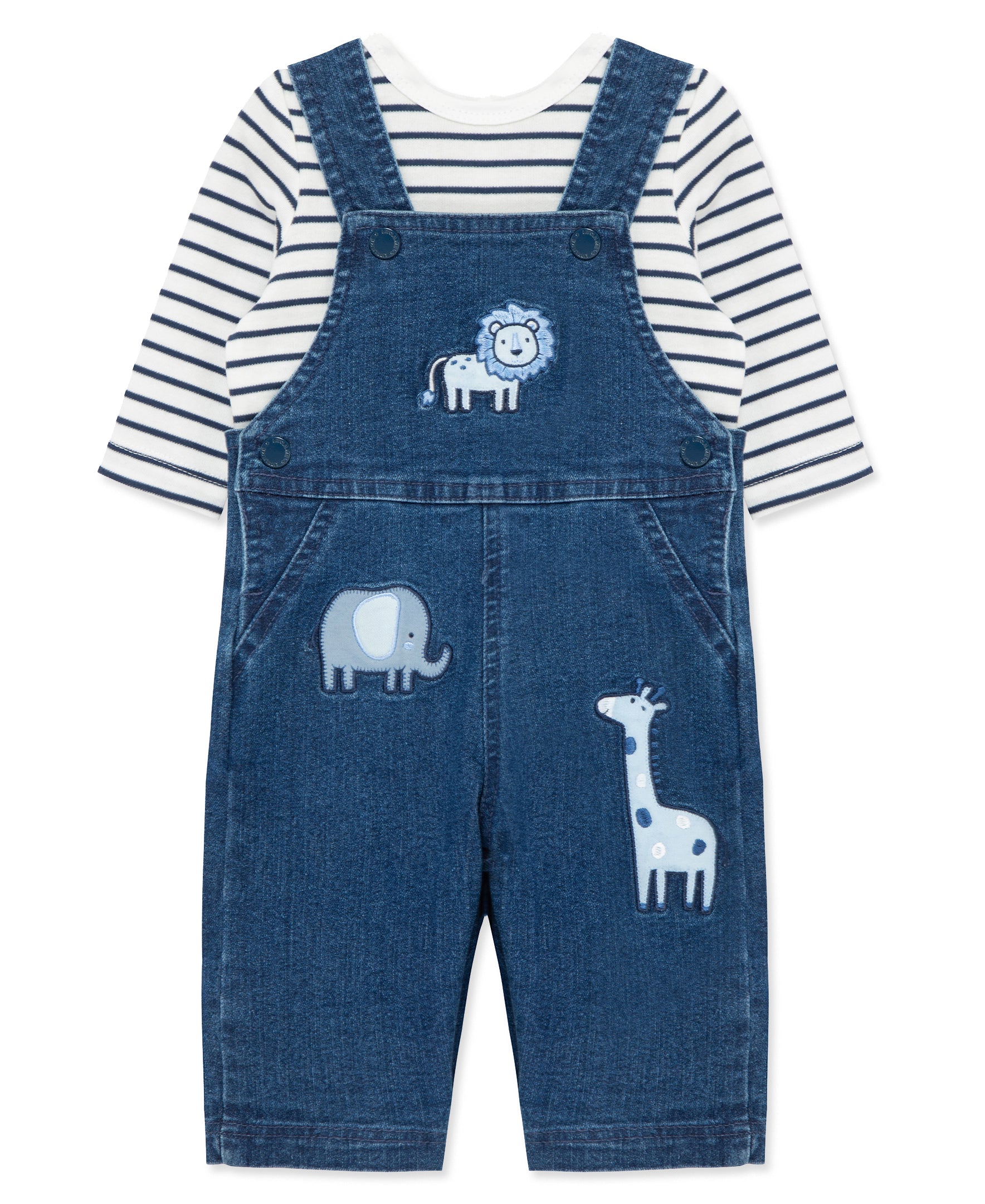 Safari Woven Overall Set (3M-12M) - Little Me
