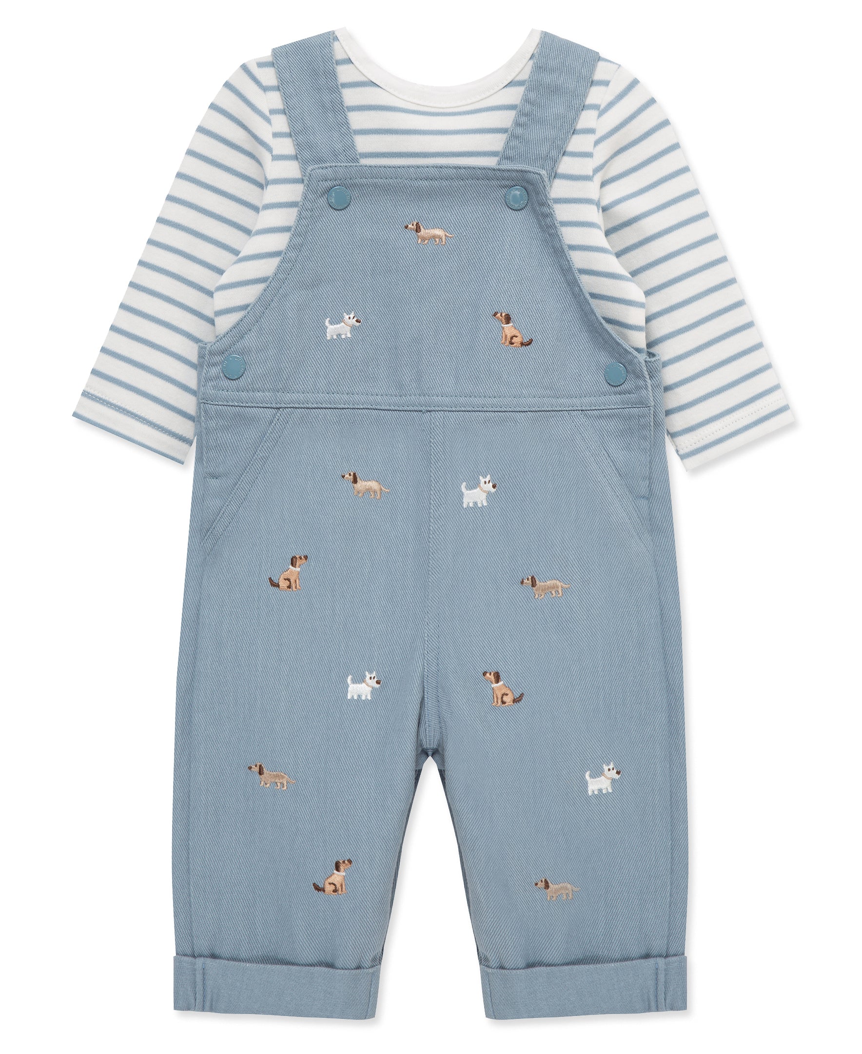 Doggies Overall Set (3M-12M) - Little Me