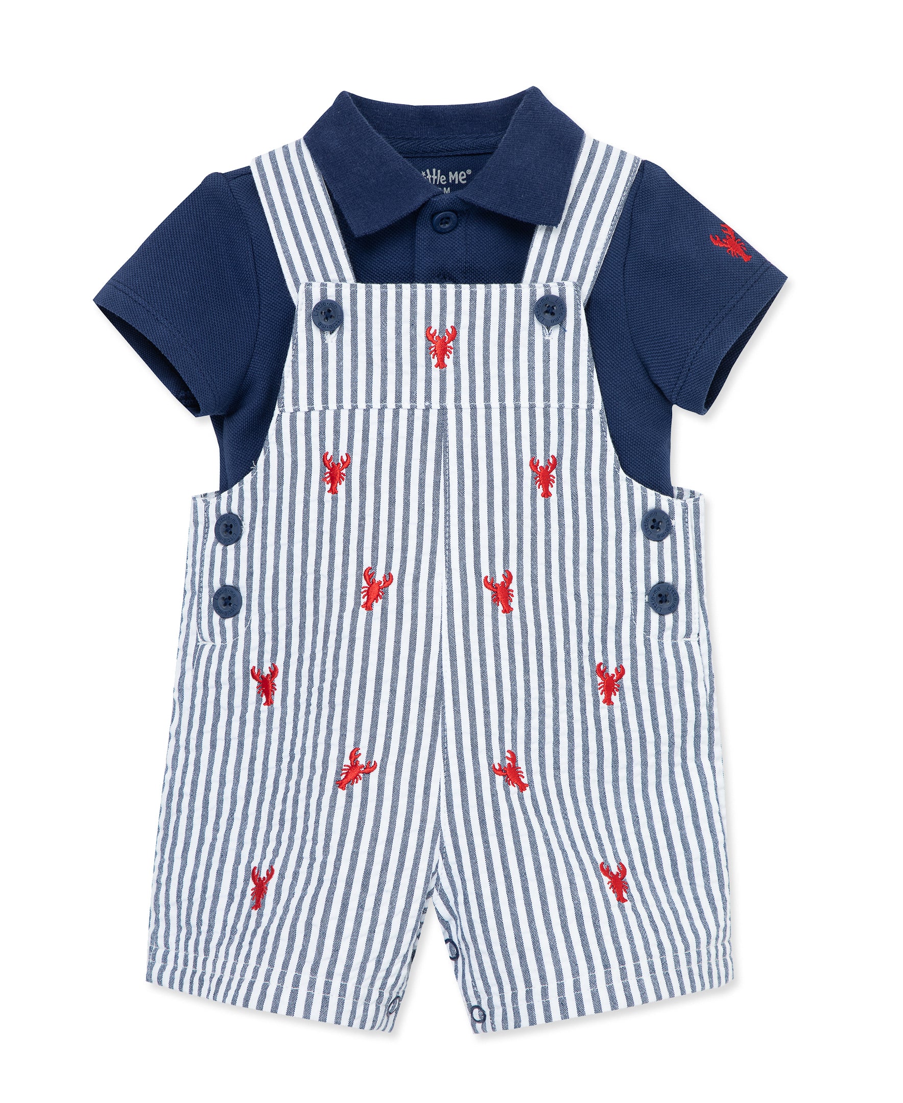 Lobster Woven Shortall Set (3M-12M)