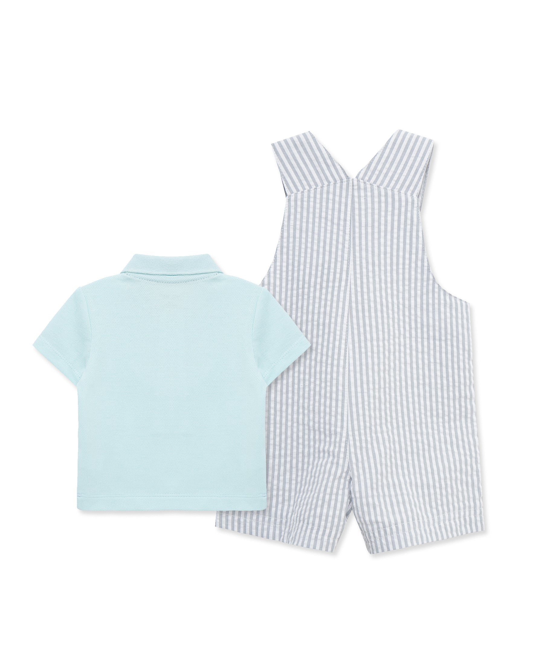 Whales Woven Shortall Set (12M-24M) - Little Me