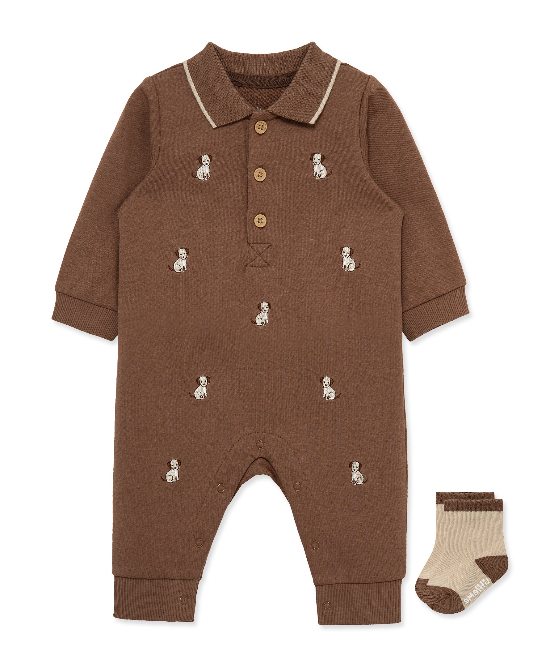 Puppies Coverall & Socks - Little Me