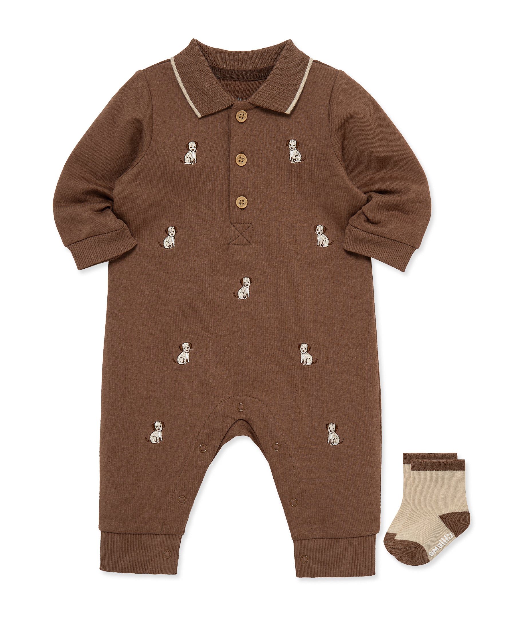 Puppies Coverall & Socks - Little Me