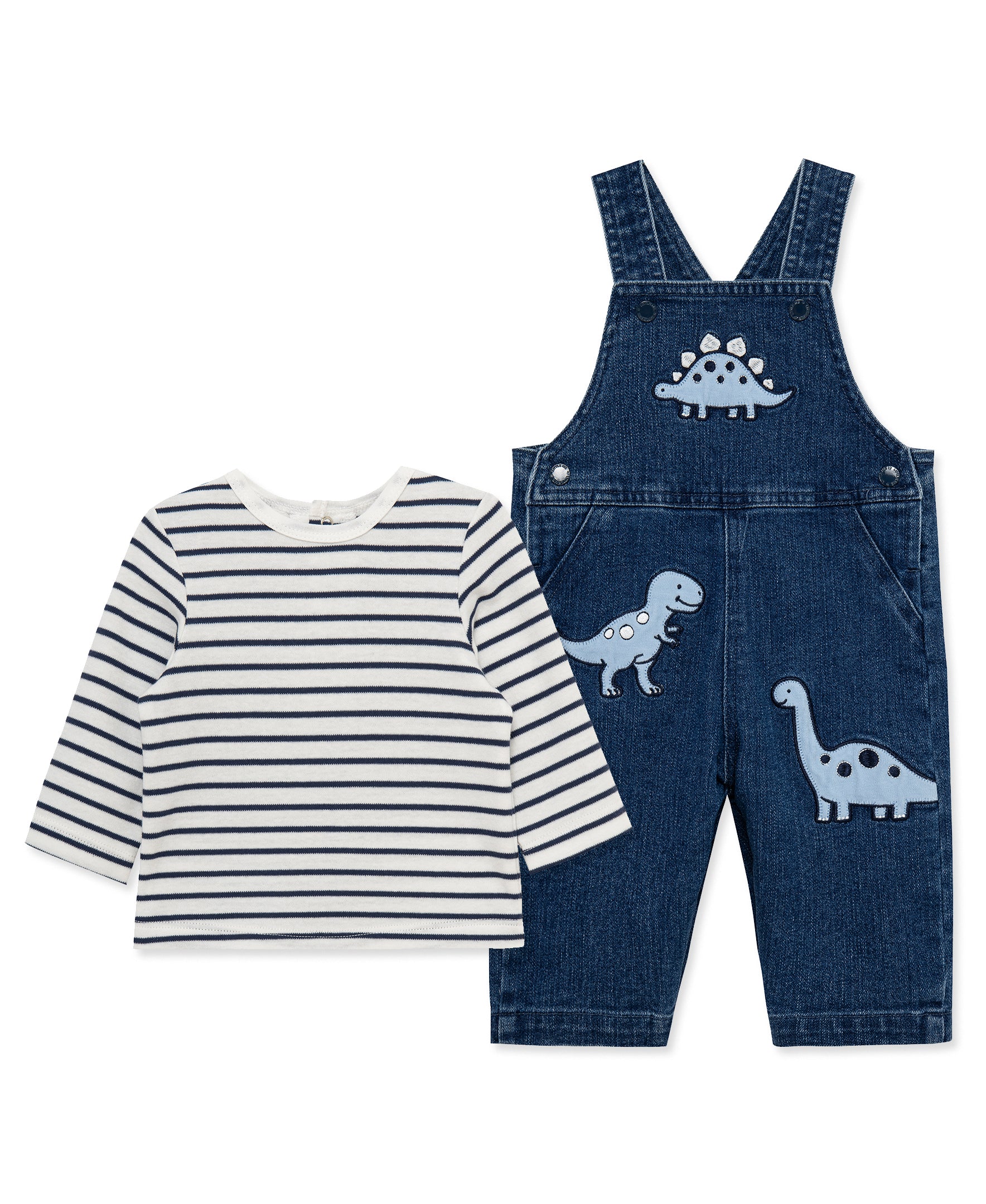 Dino Woven Overall Set (3M-12M) - Little Me