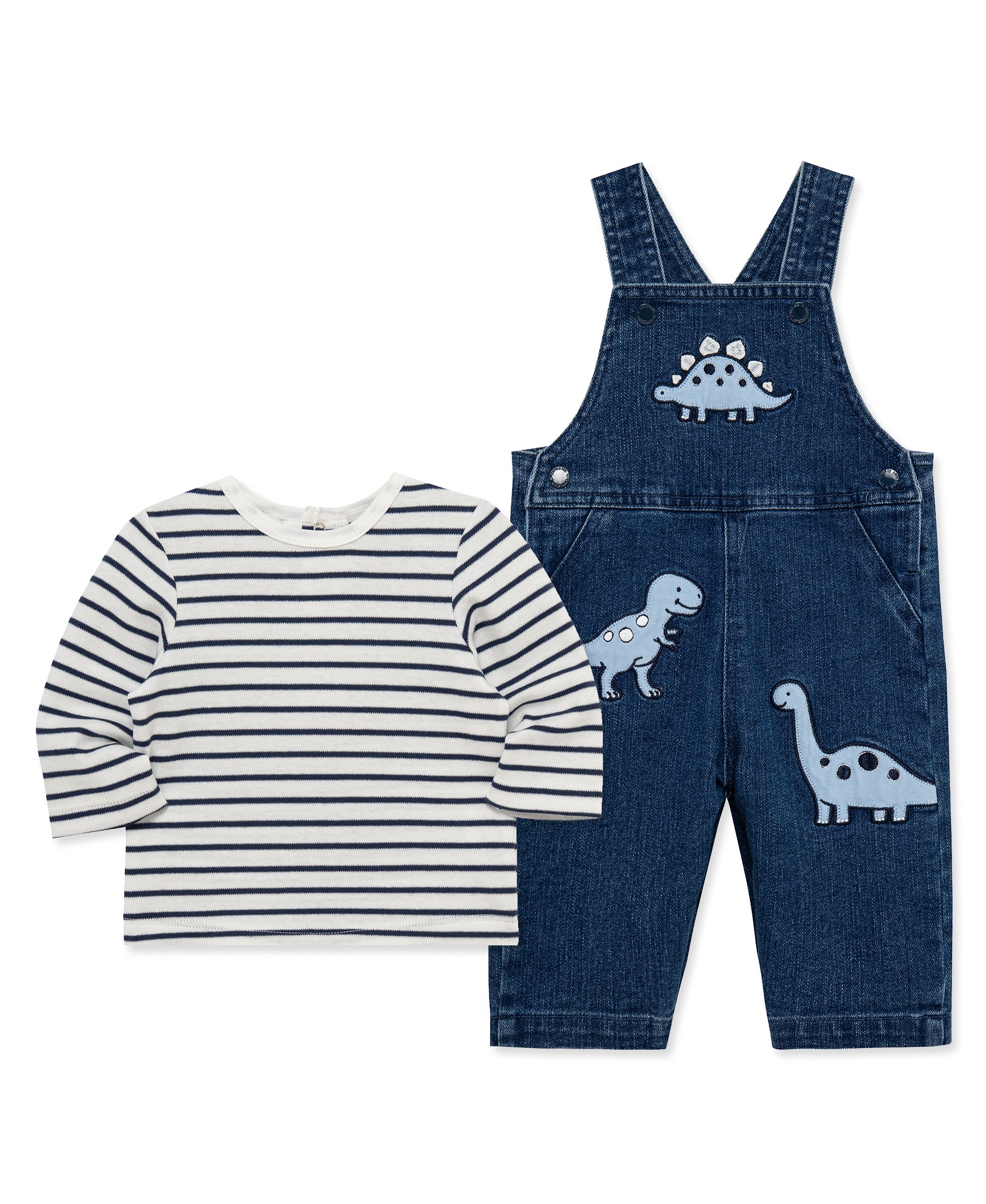 Dino Woven Overall Set (3M-12M) - Little Me
