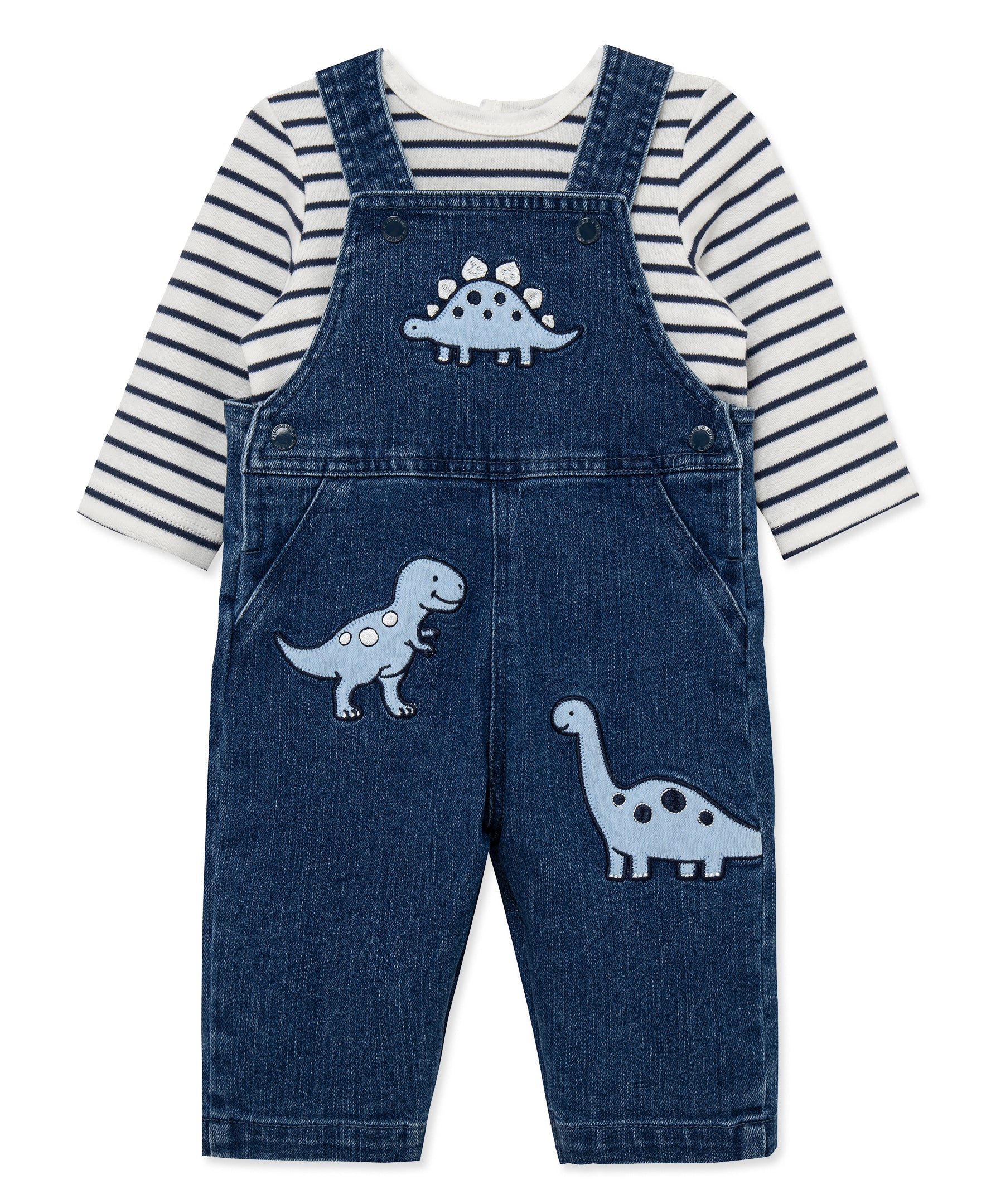 Dino Woven Overall Set (3M-12M) - Little Me
