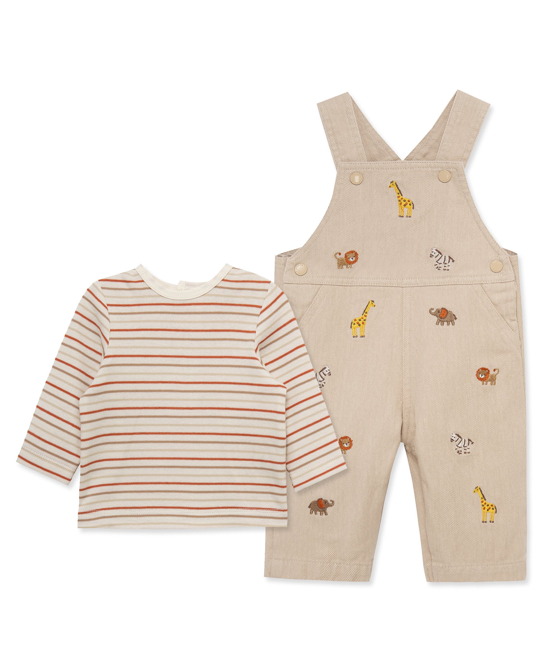 Safari Woven Overall Set (3M-12M) - Little Me
