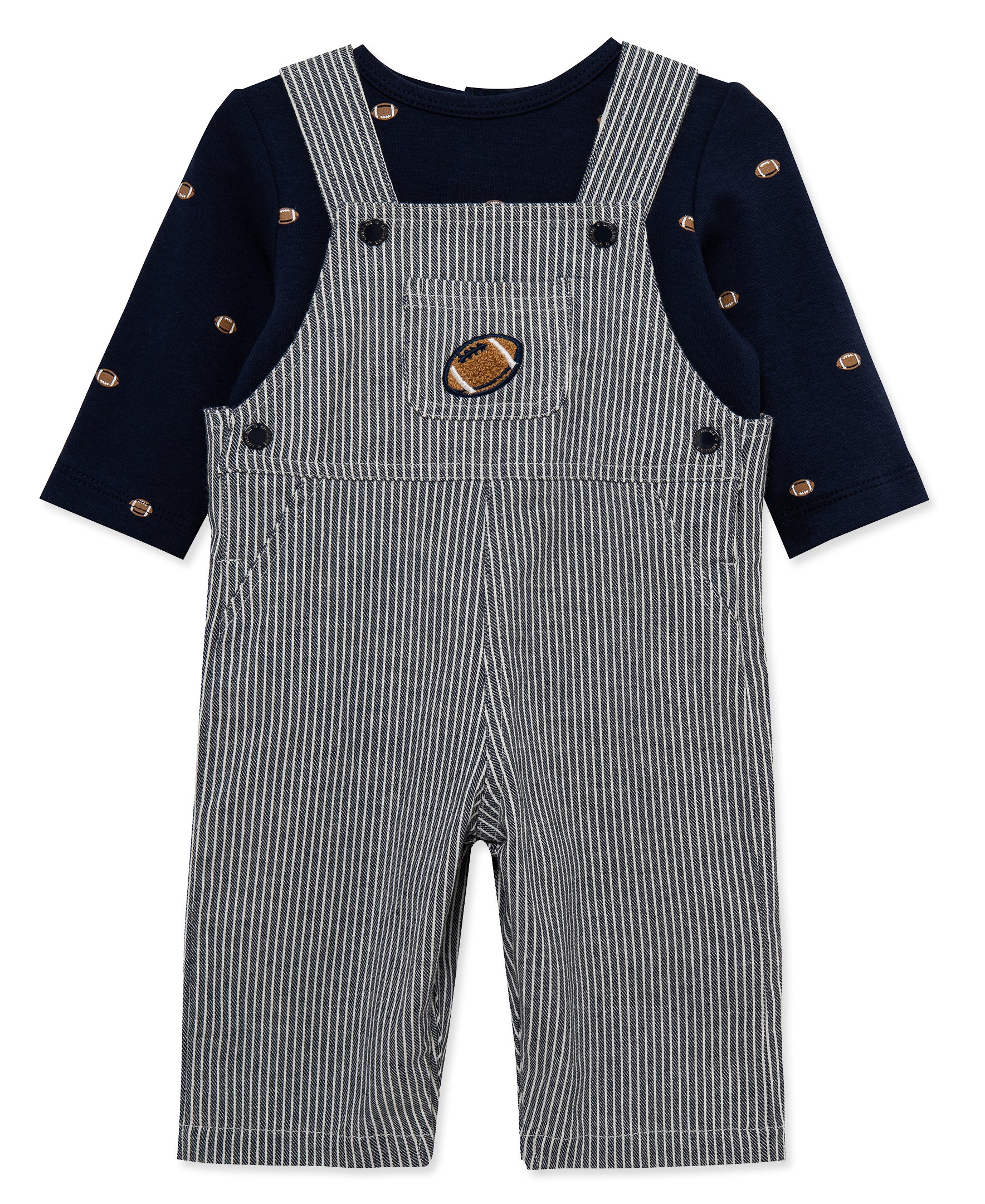 Football Woven Overall Set (3M-12M) - Little Me