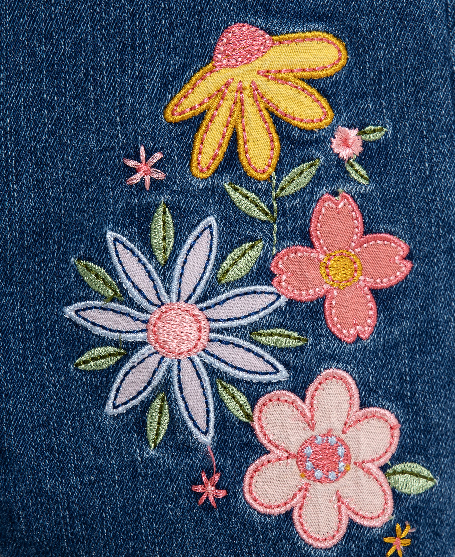Flowers Woven Overall Set (3M-12M) - Little Me