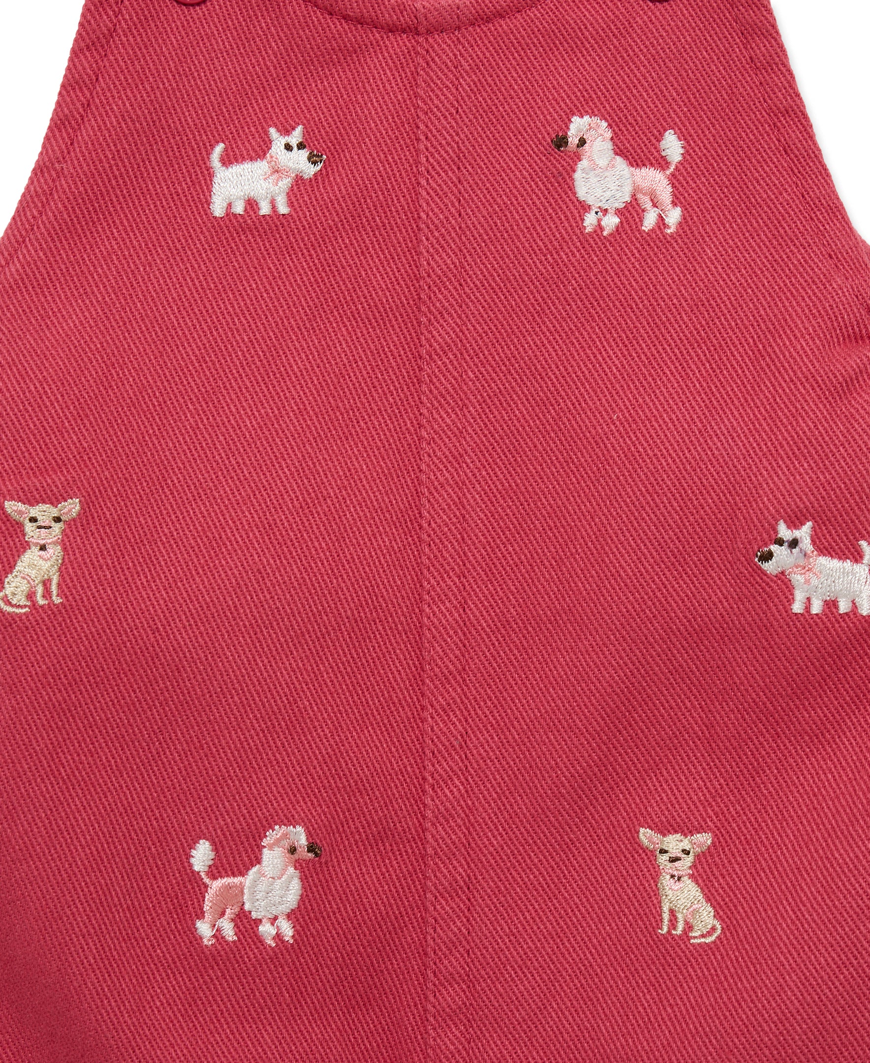 Puppies Woven Overall Set (3M-12M) - Little Me