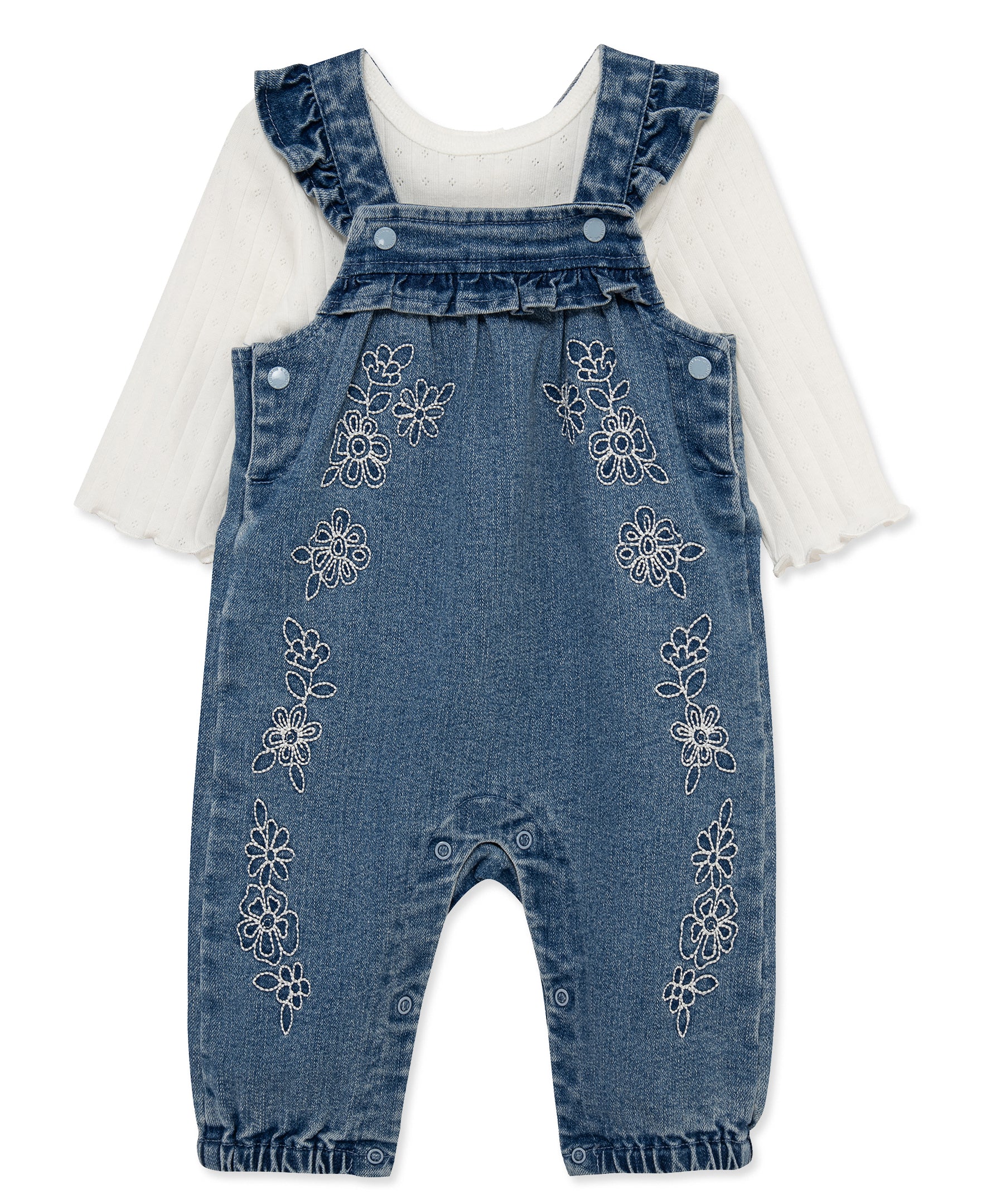 Lacey Woven Overall Set (12M-24M) - Little Me