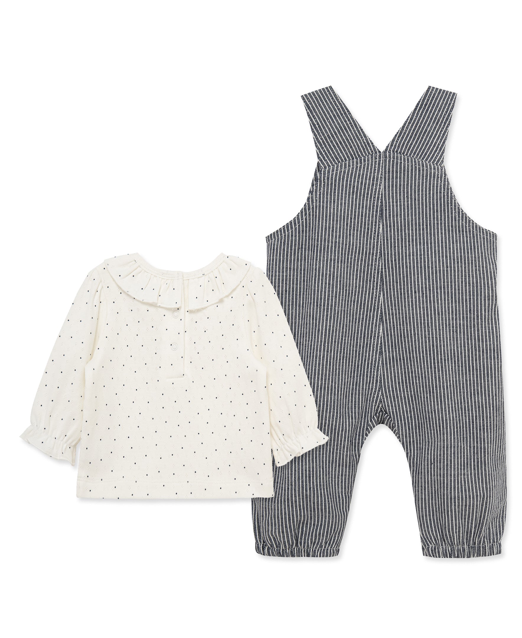Heart Woven Overall Set (12M-24M) - Little Me
