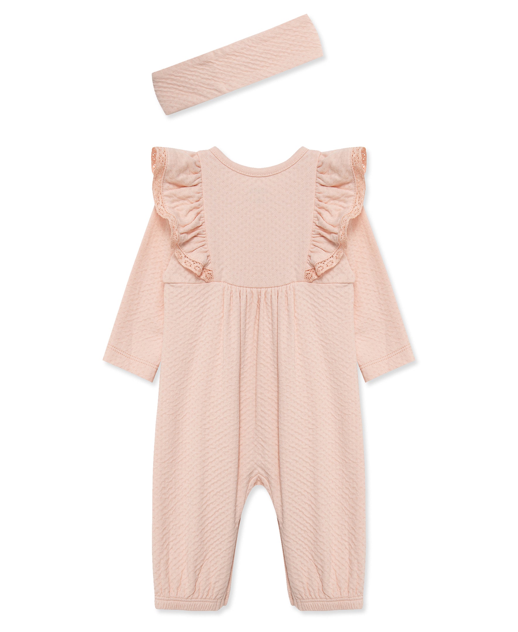 Pink Button Coverall Set - Little Me