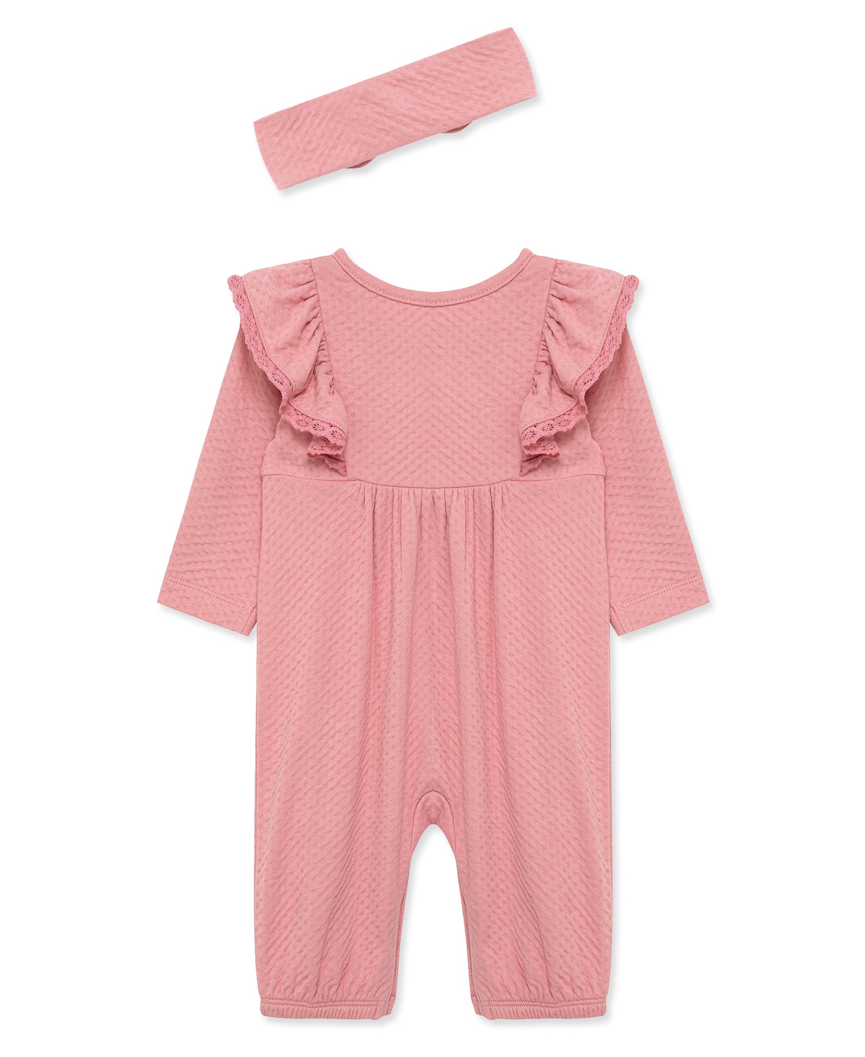 Rose Button Coverall Set - Little Me