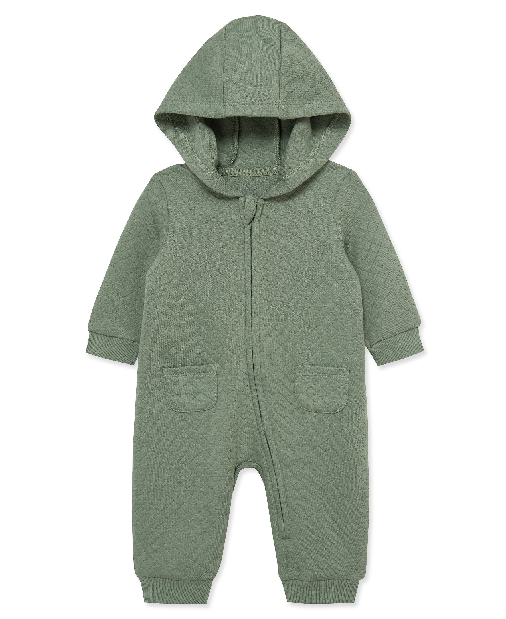 Green Quilted Hooded Coverall - Little Me