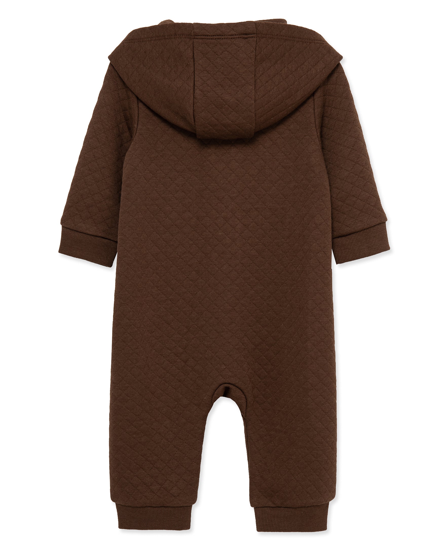Brown Quilted Hooded Coverall - Little Me