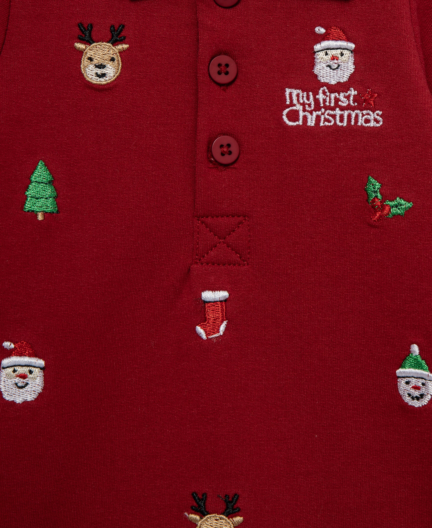 Festive Coverall & Sock Set (3M-12M) - Little Me