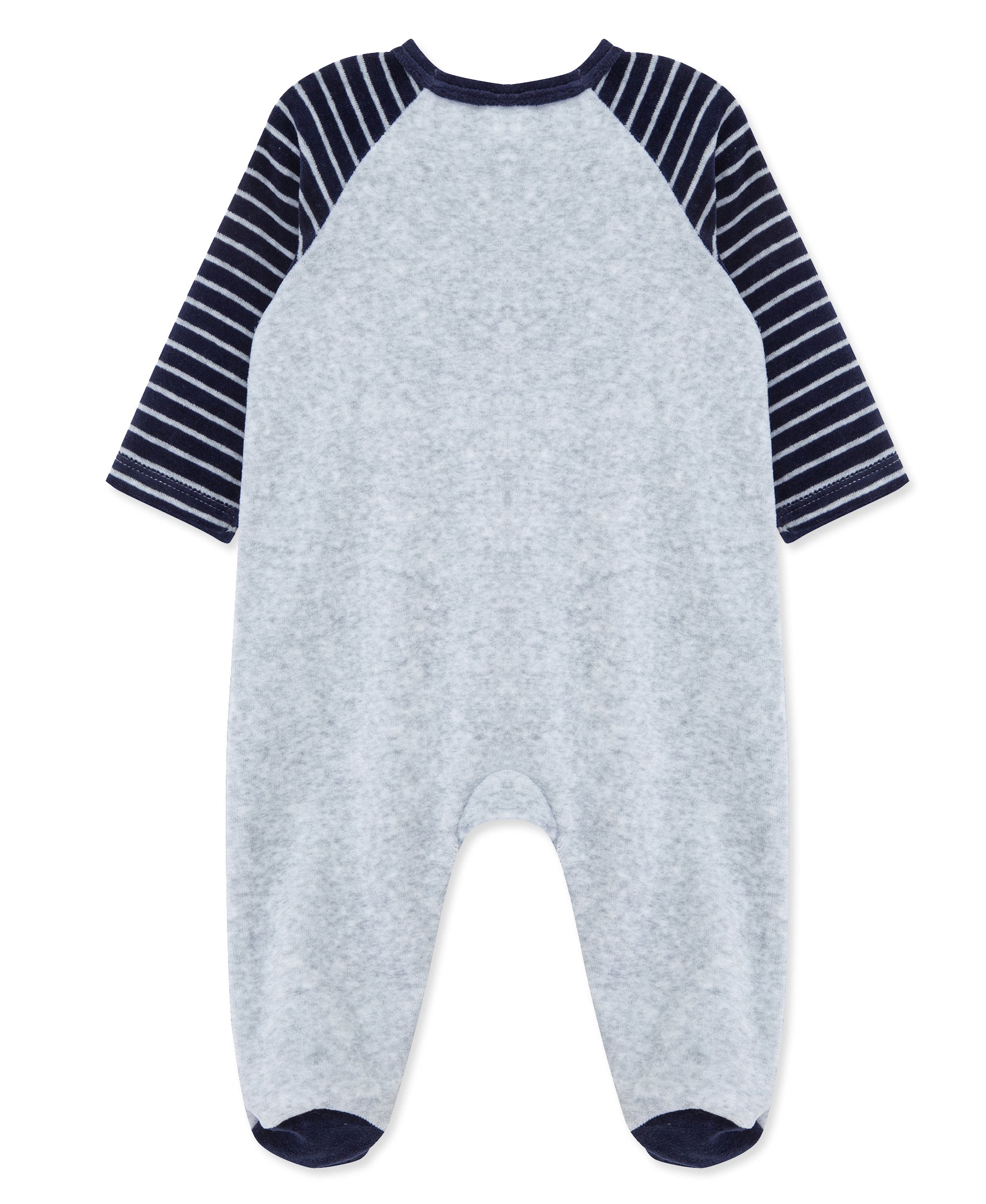 Train Velour Zip Footie (3M-9M)