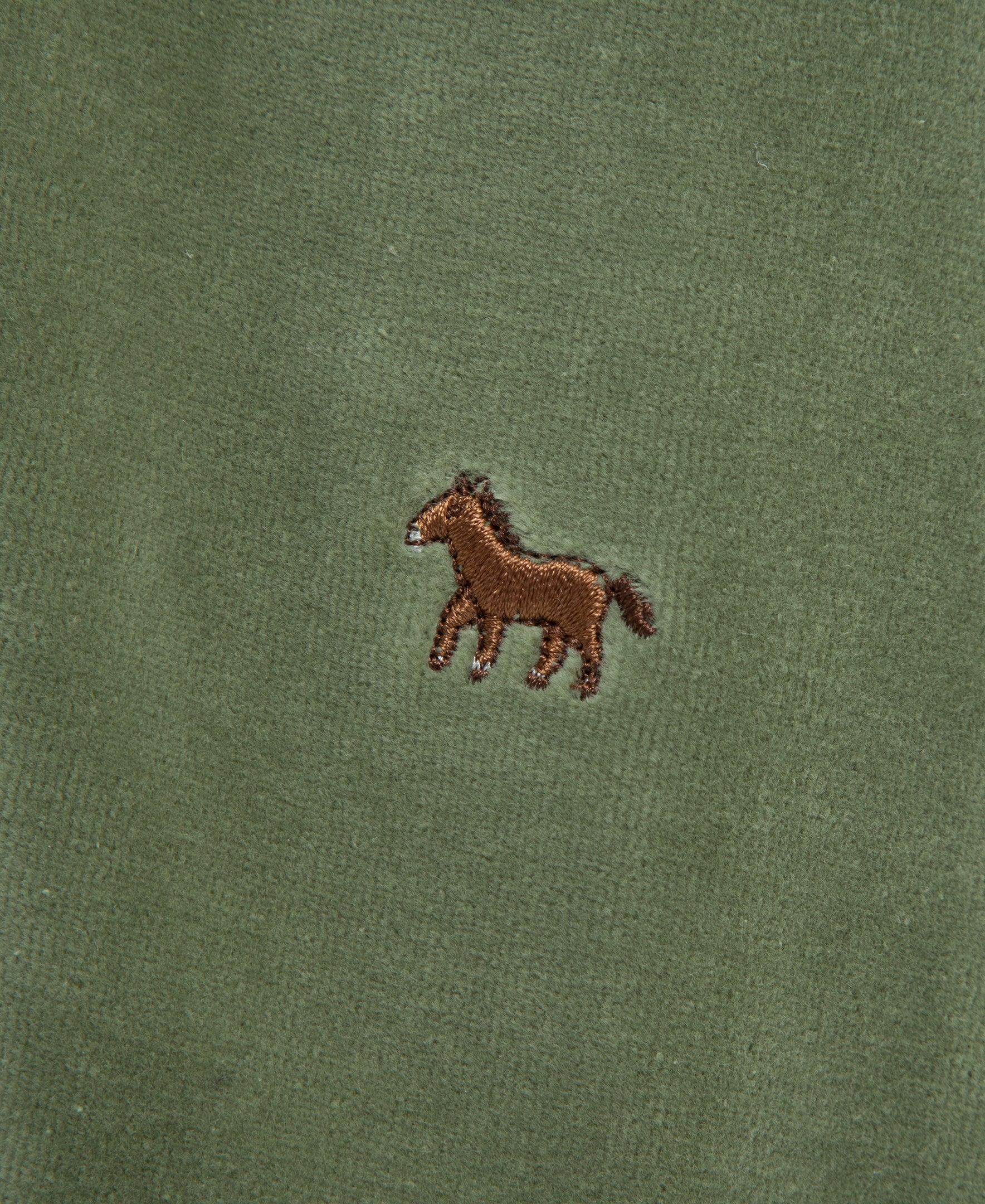 Horses Zip Velour Footie (3M-9M)