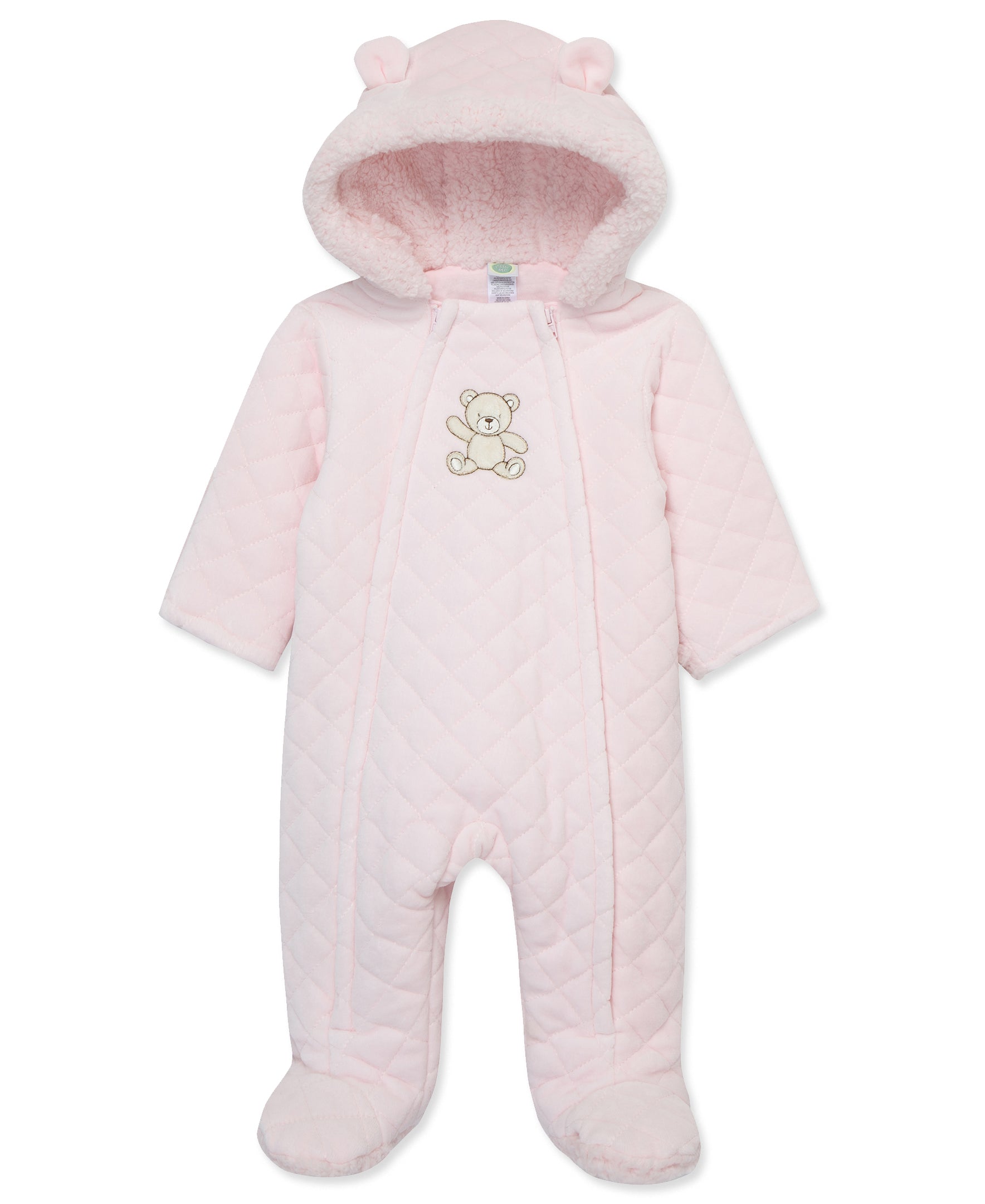 Pink Bear Quilted Pram - Little Me