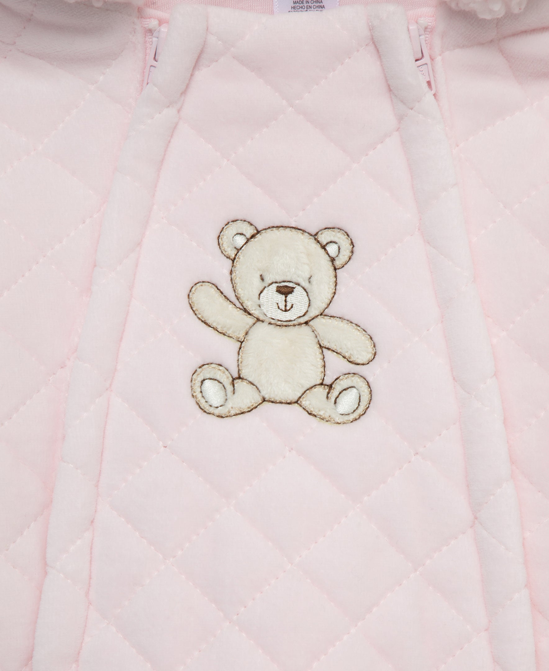 Pink Bear Quilted Pram - Little Me