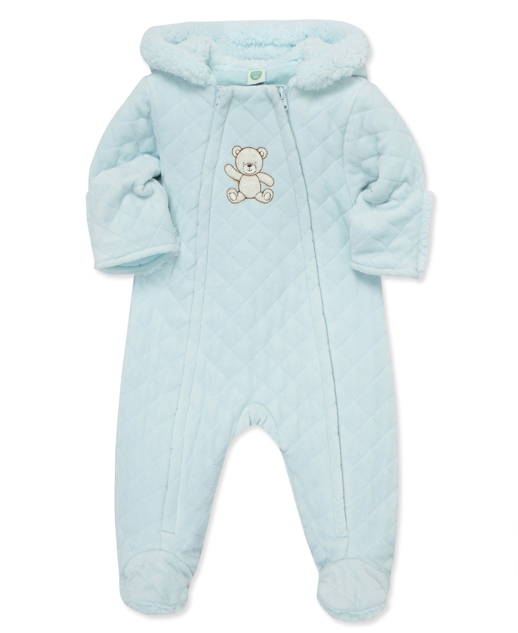 Blue Bear Quilted Pram - Little Me