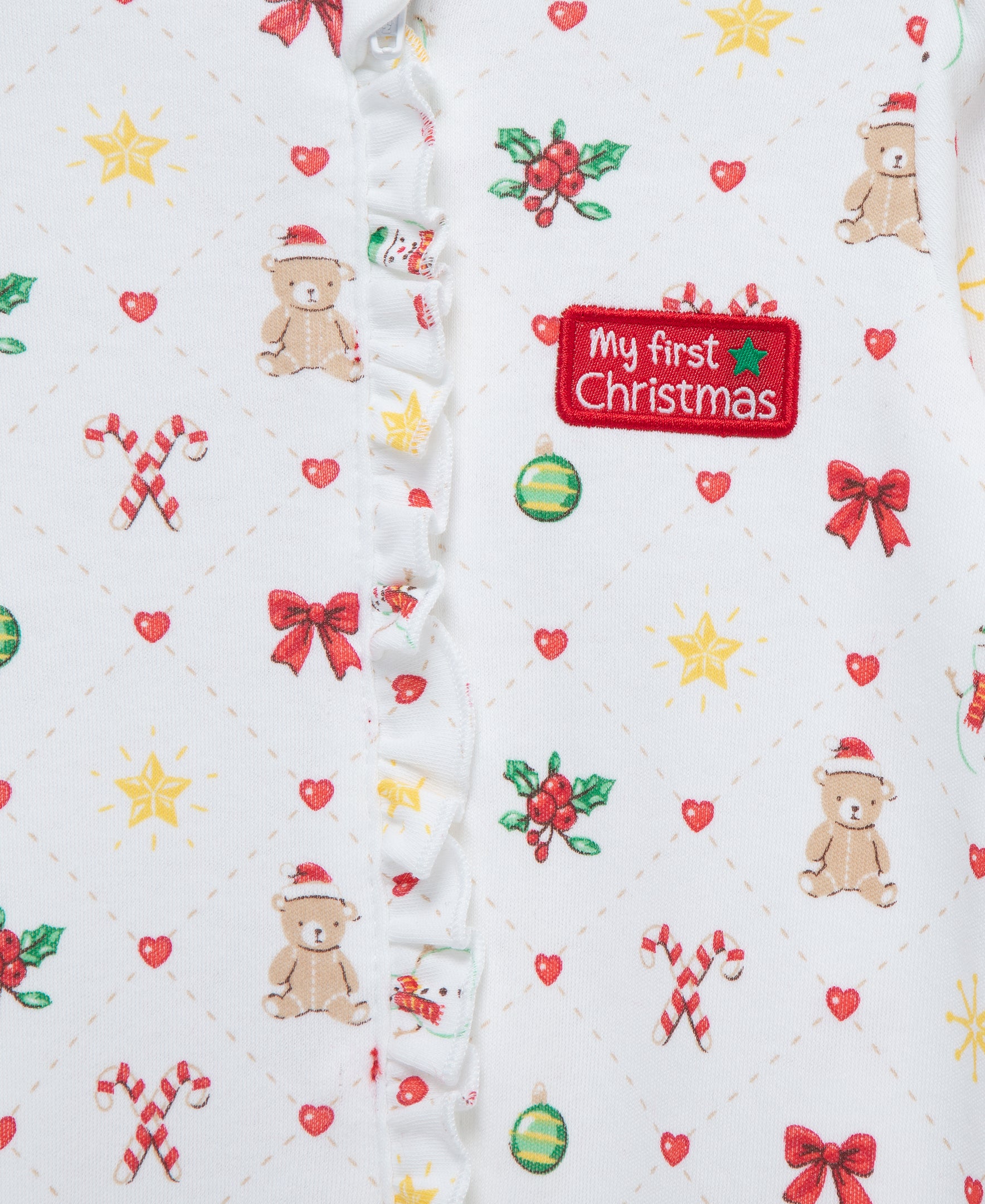 Festive Christmas Footie & Headband (NB-9M)