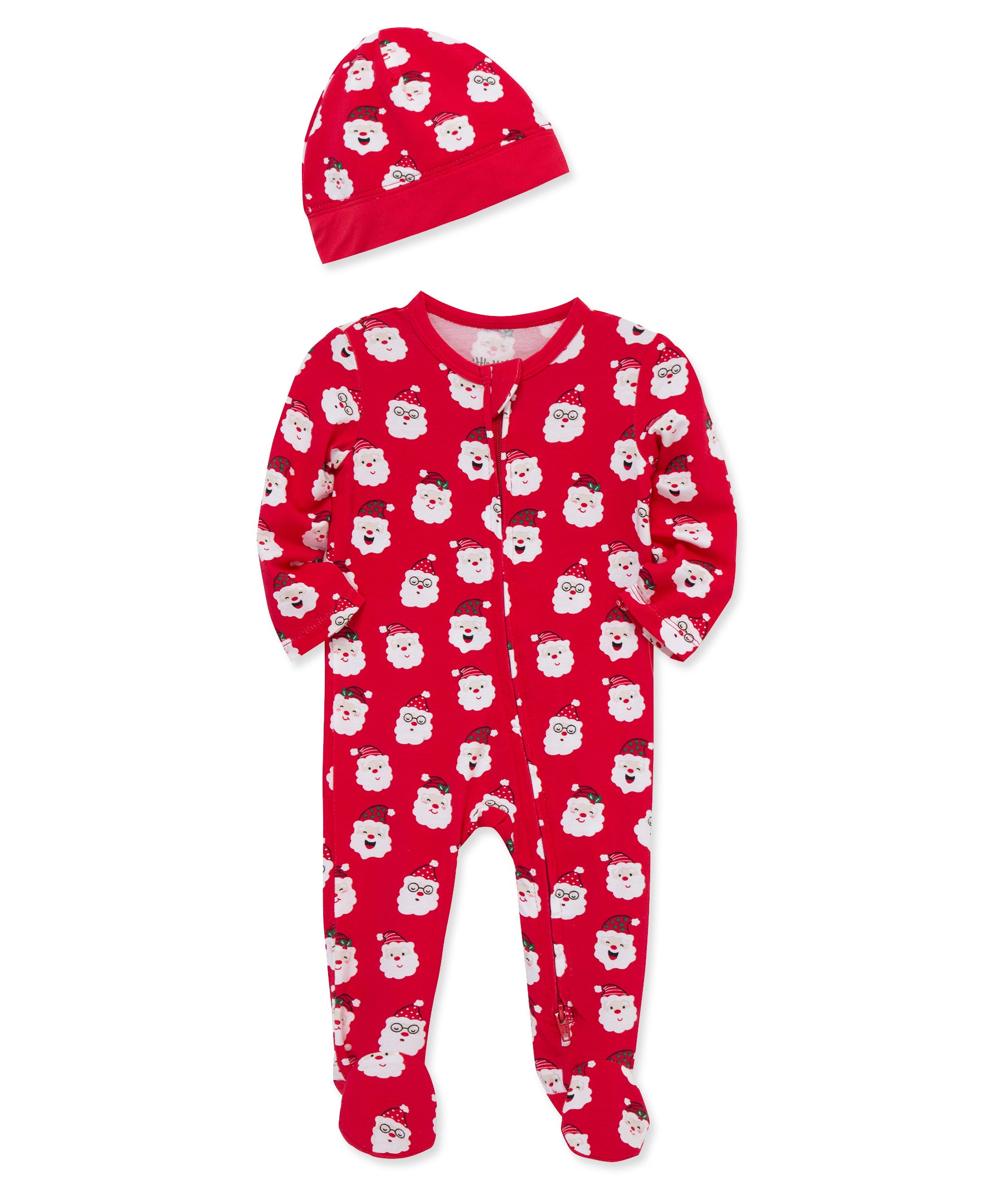 Fun Santa Footie & Hat Set (NB-9M) - Little Me
