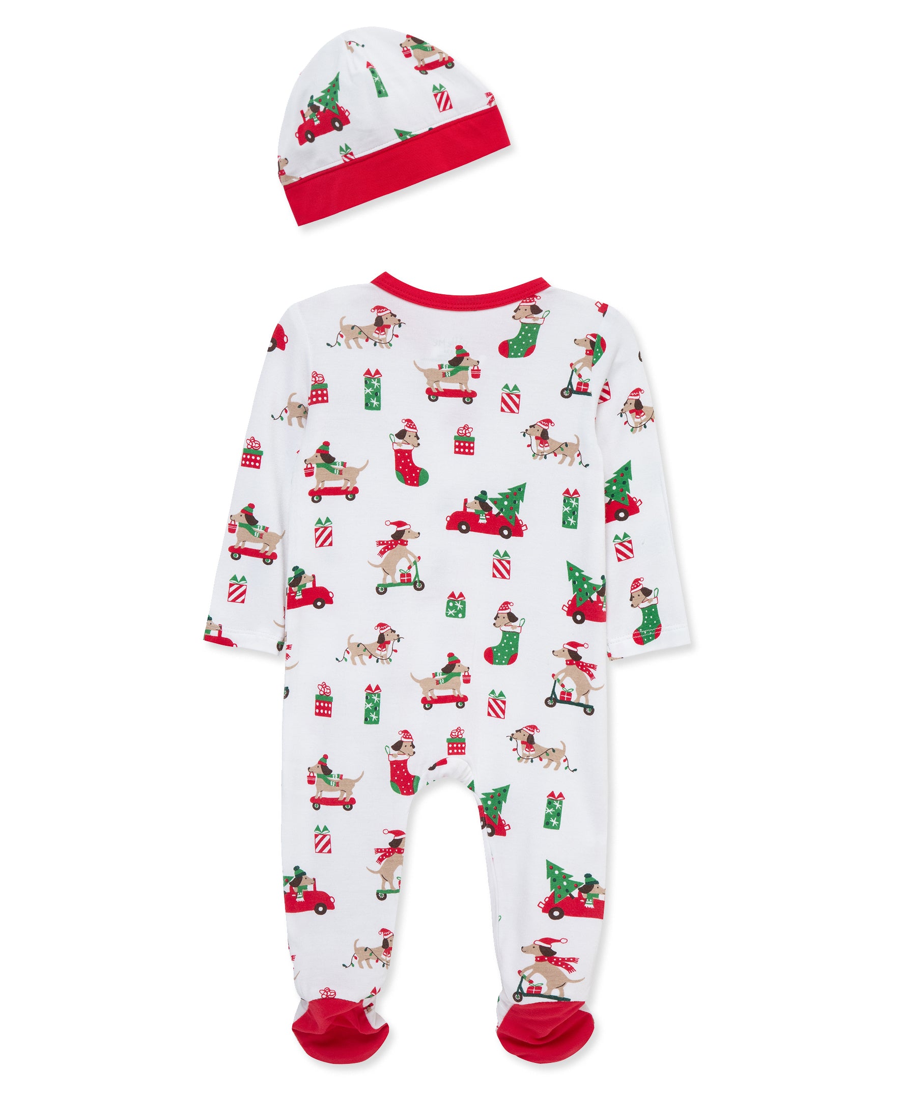 Puppies Footie & Hat Set (NB-9M) - Little Me