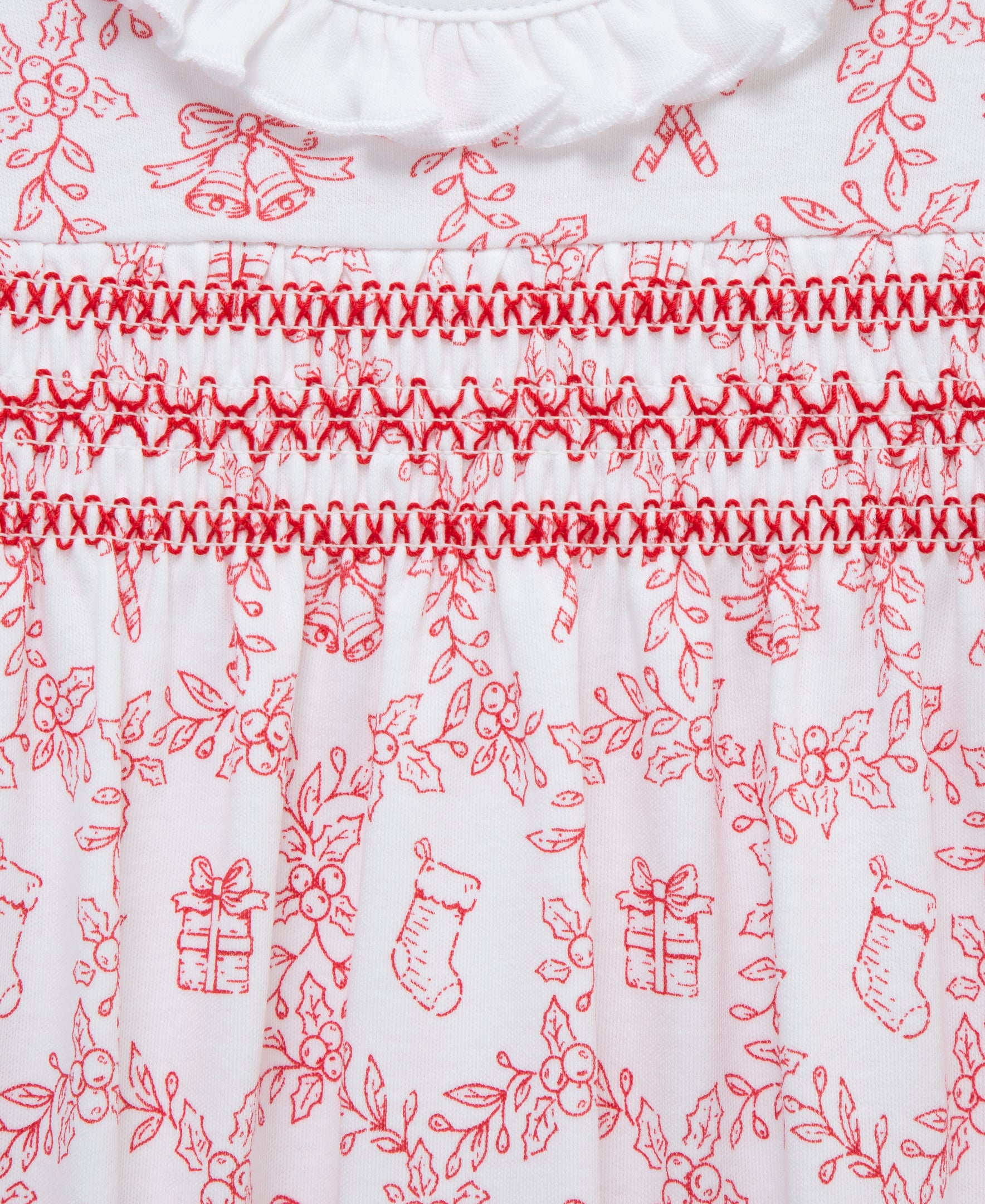 Festive Toile Footie & Headband (NB-9M) - Little Me