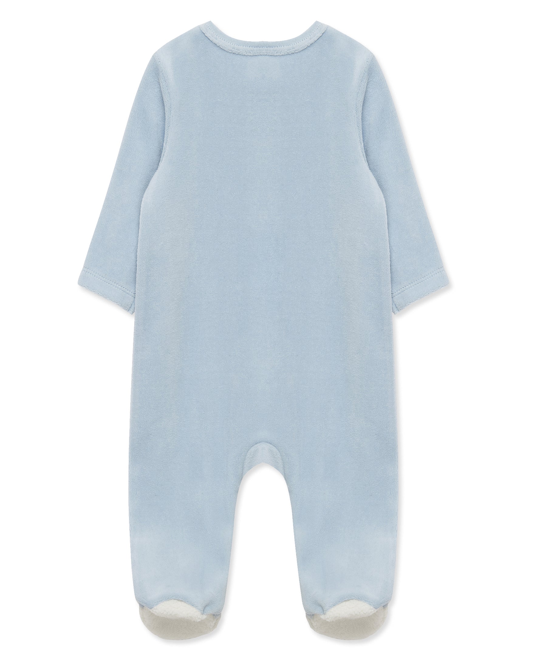 Fluffy Pup Velour Footie - Little Me