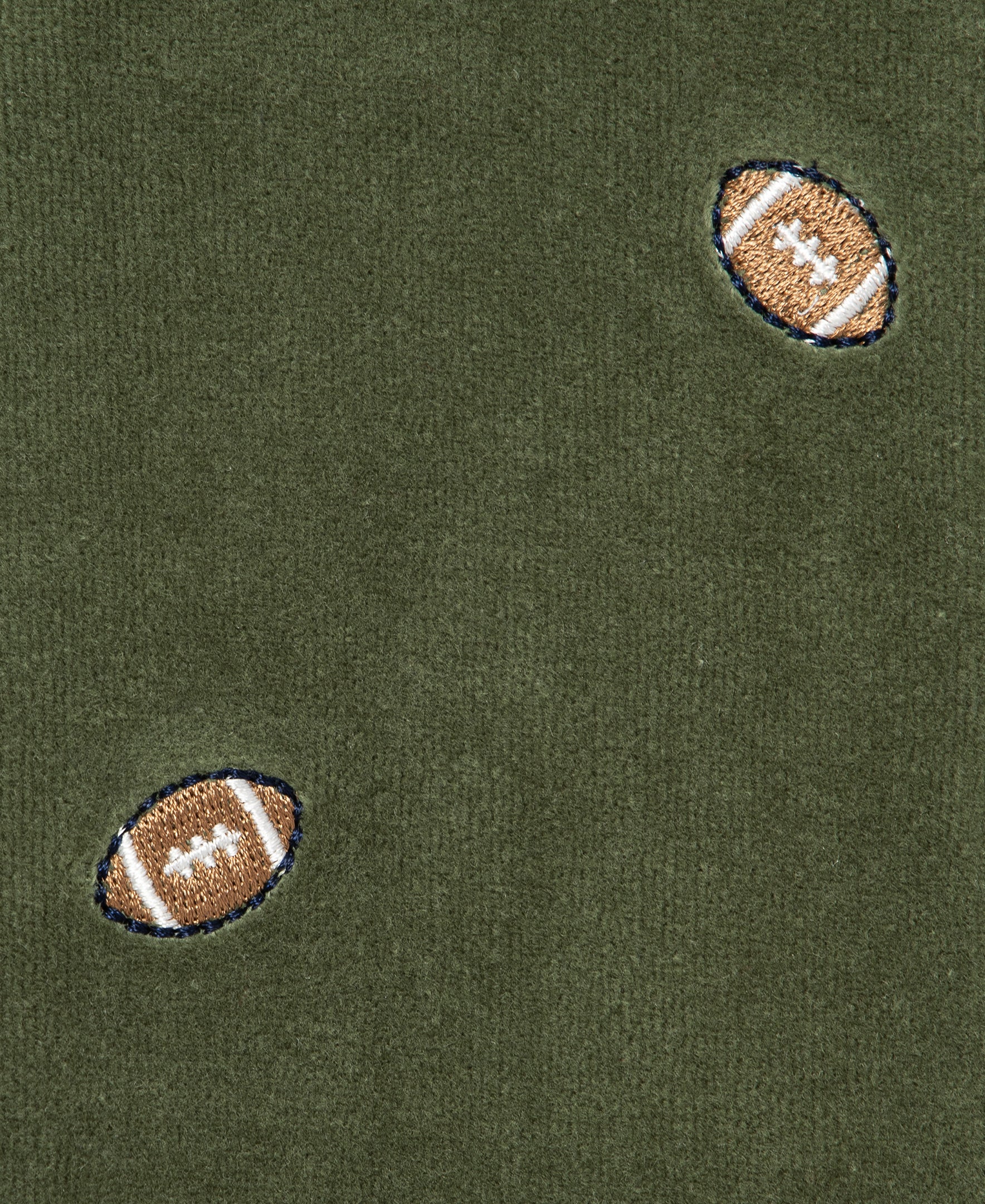 Football Velour Footie (3M-9M) - Little Me