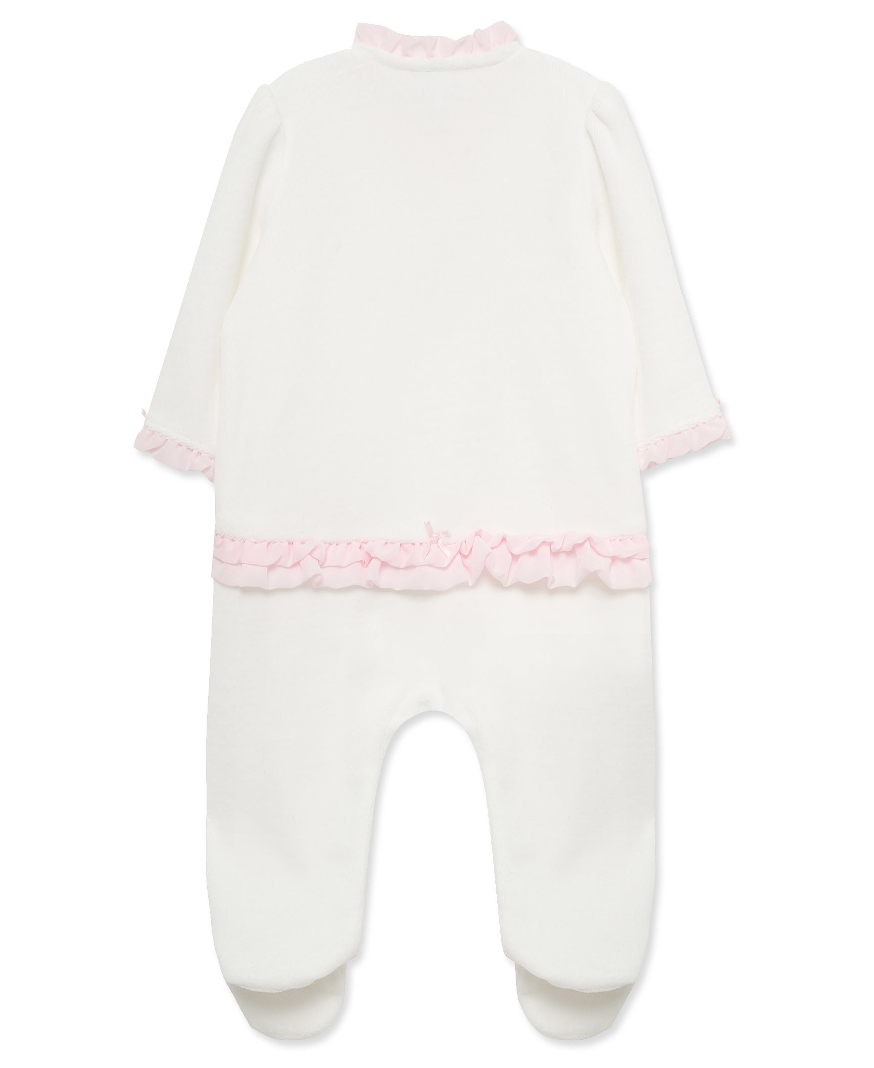 Flowers Velour Footie (3M-9M) - Little Me