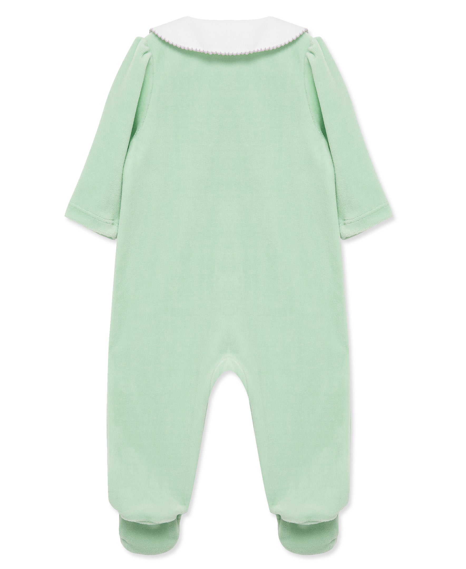 Sweet Floral Velour Footie (3M-9M) - Little Me