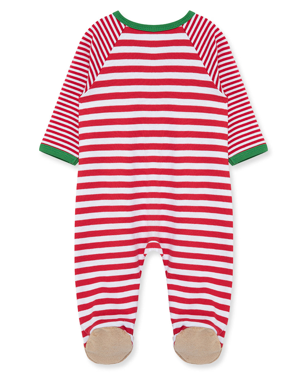 Reindeer Stripe Footie (NM-9M) - Little Me