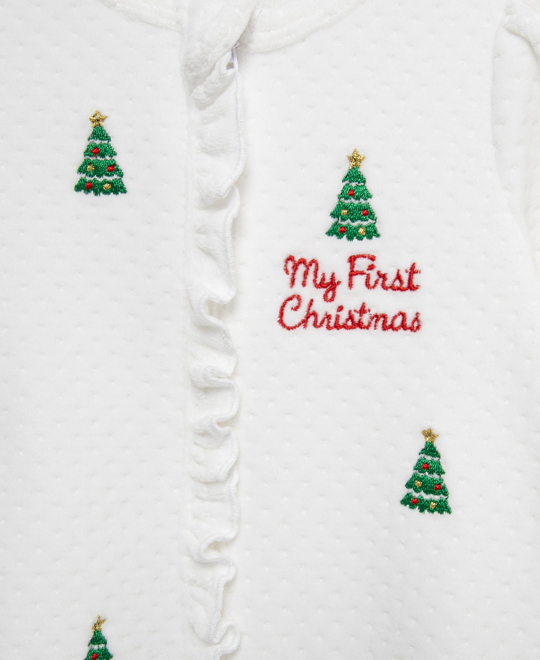 Merry Trees Velour Footie (3M-9M) - Little Me