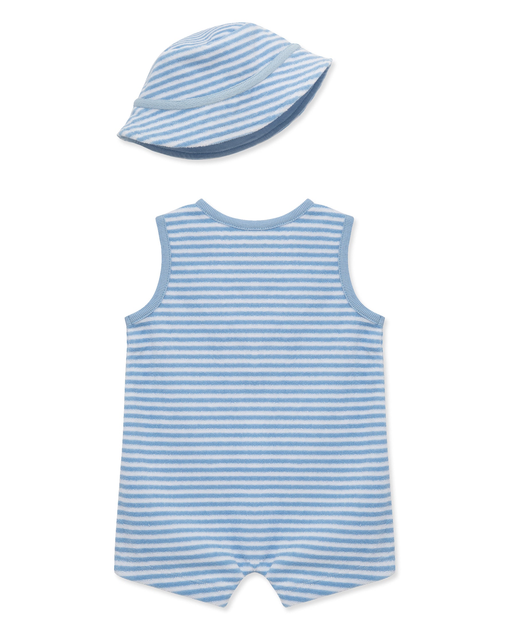 Stripe Terry Romper & Hat