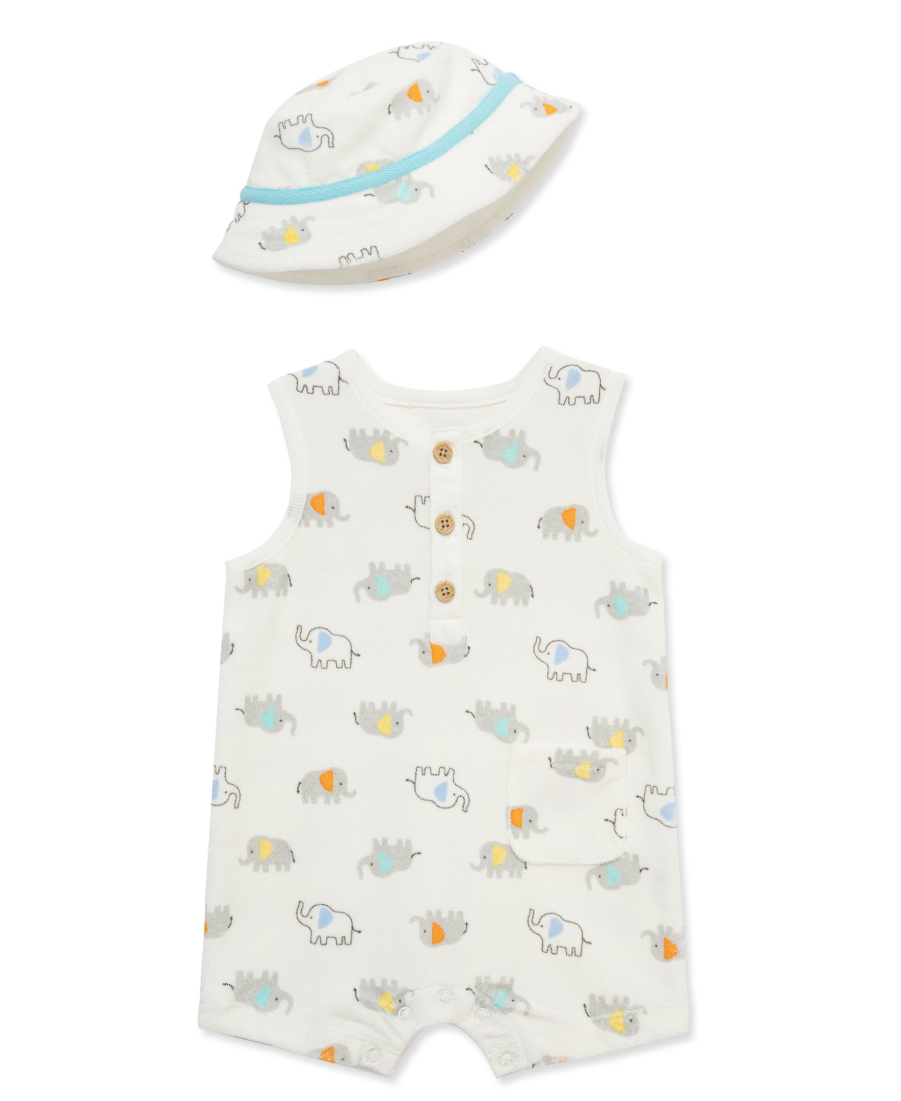 Elephant Terry Romper & Hat