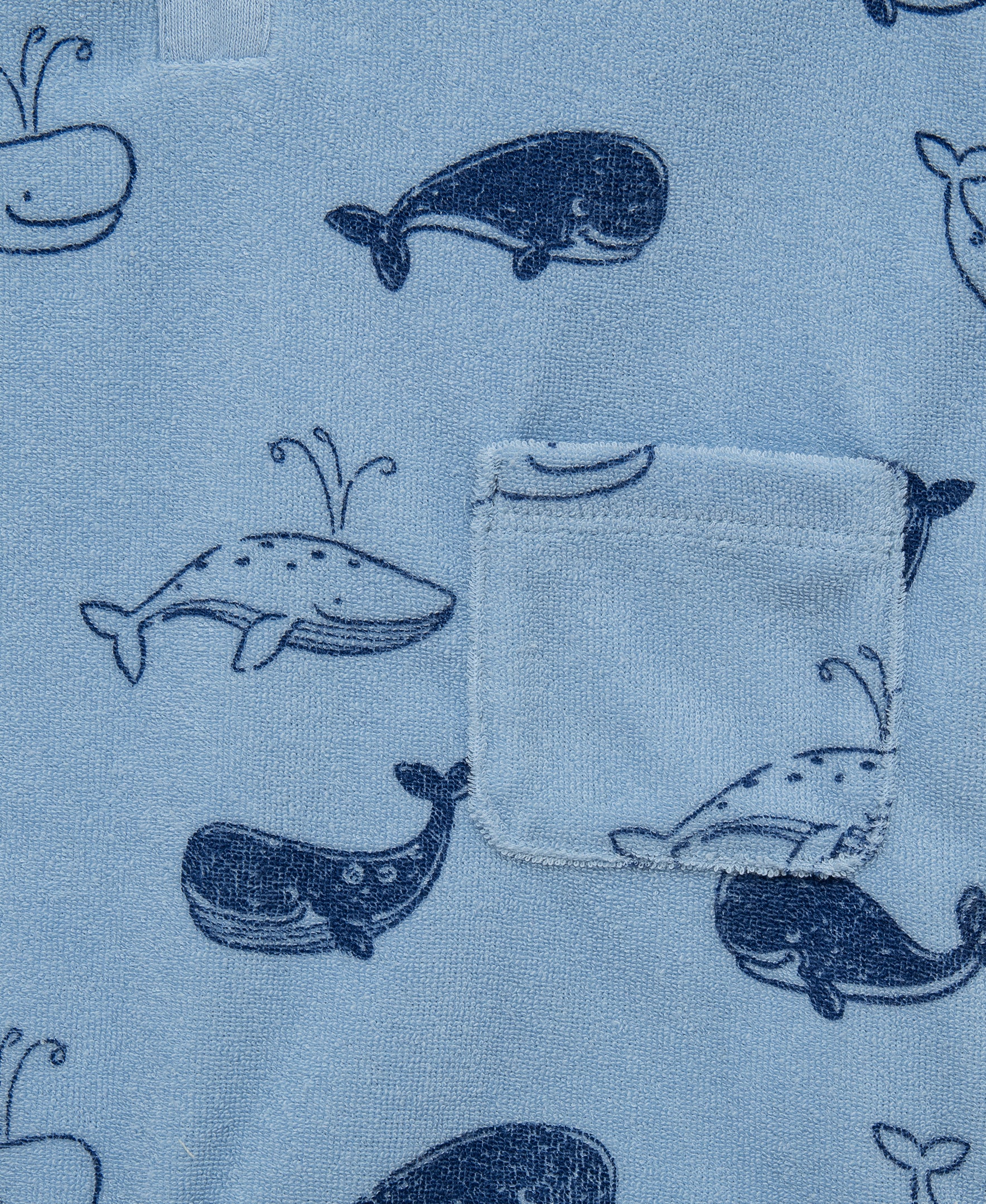 Whales Terry Romper & Hat