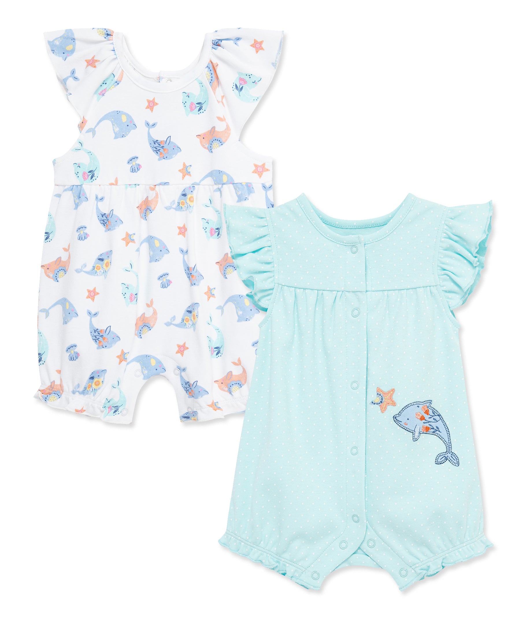 Dolphin Rompers 2-Pack