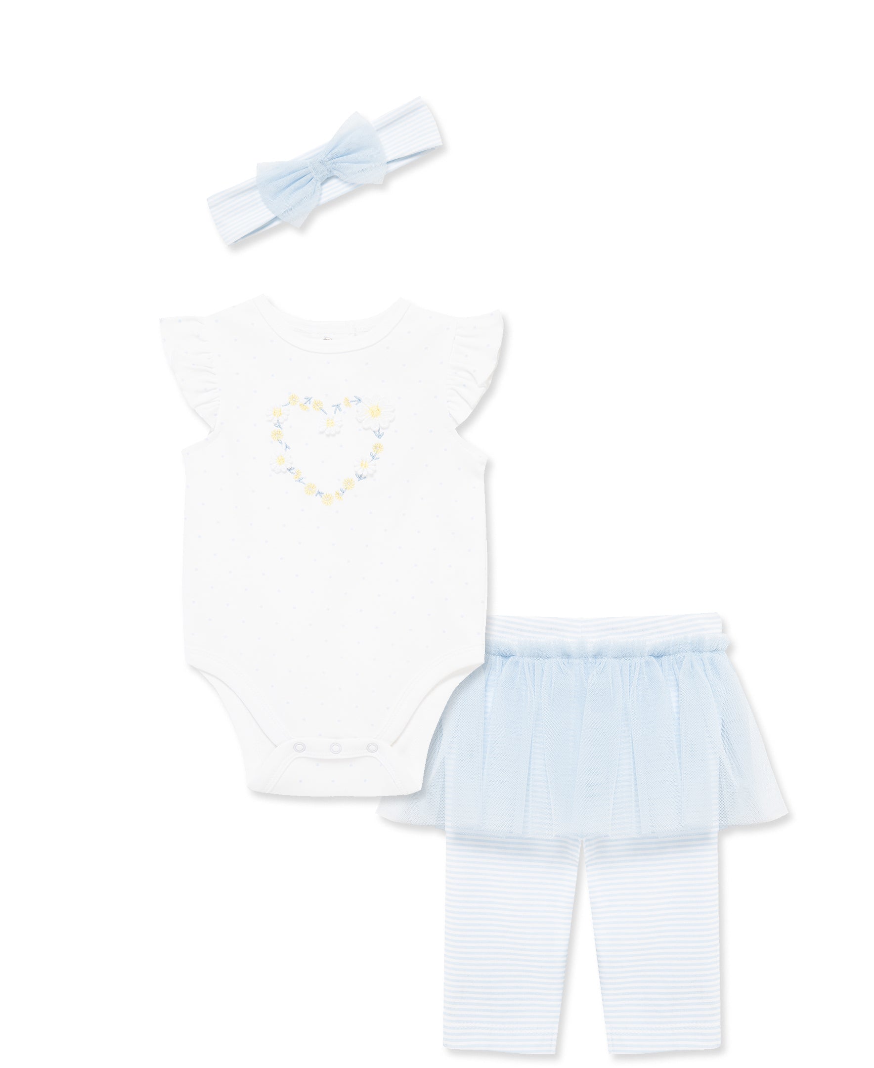 Daisies Skegging & Headband Set (3M-12M)