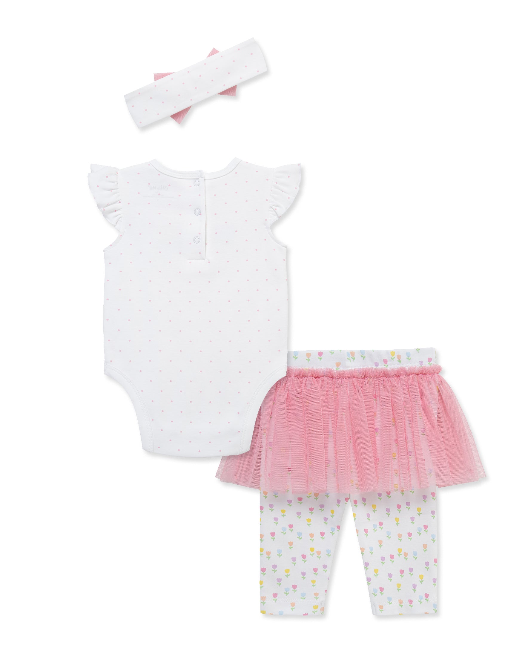 Tulips Skegging & Headband Set (3M-12M)