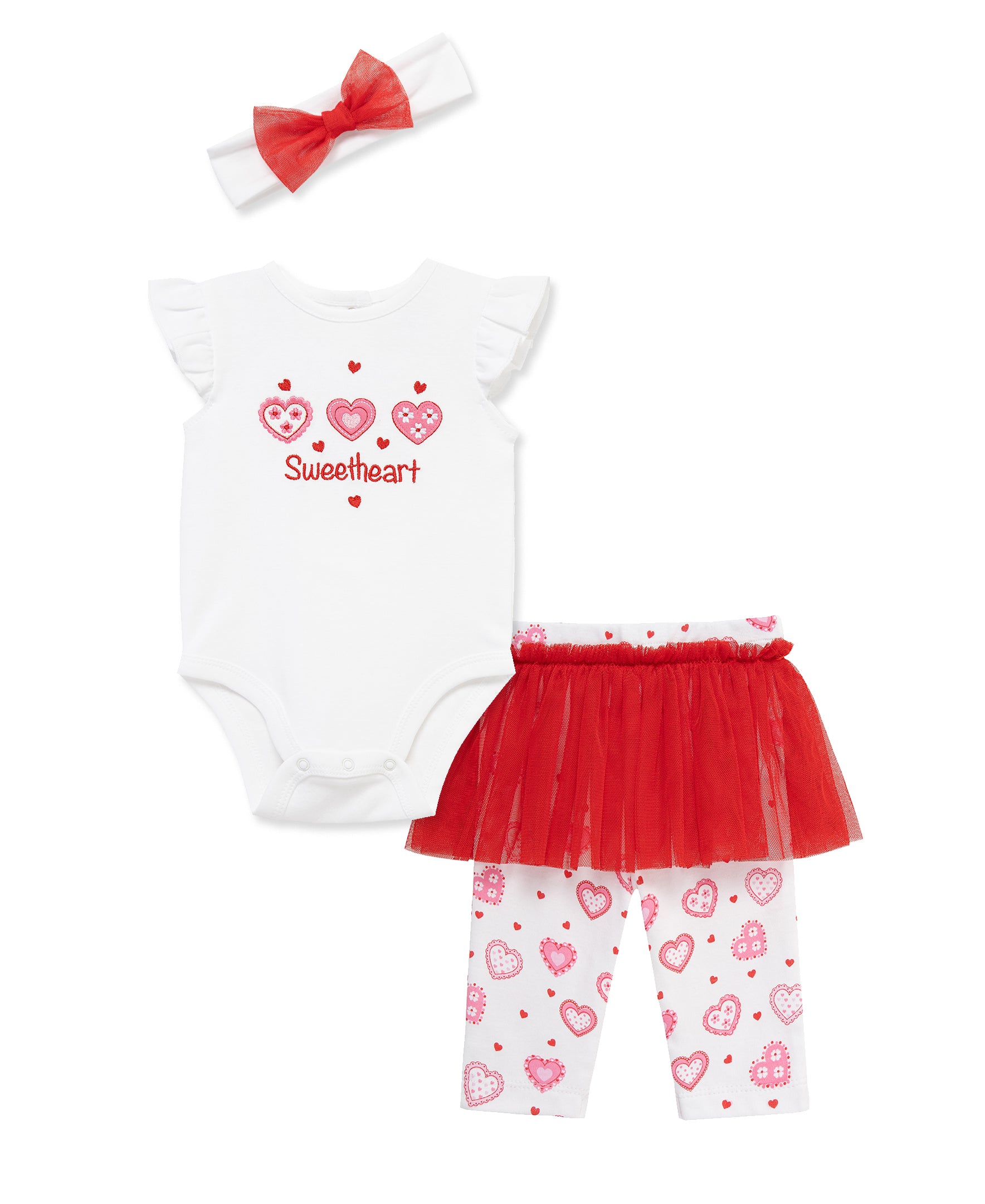 Sweetheart Bodysuit Skegging Set - Little Me