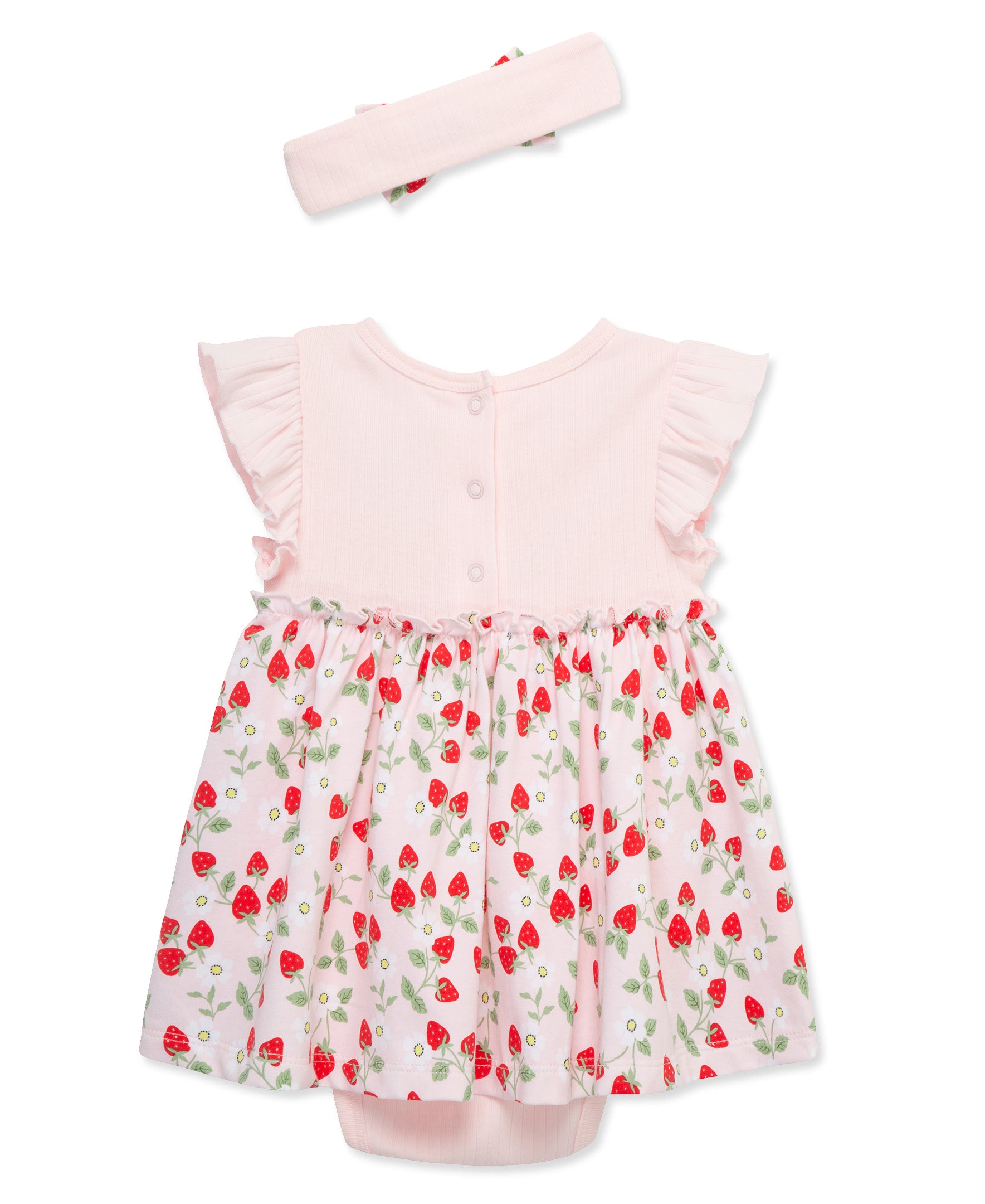 Strawberries Bodysuit Dress & Headband Set - Little Me