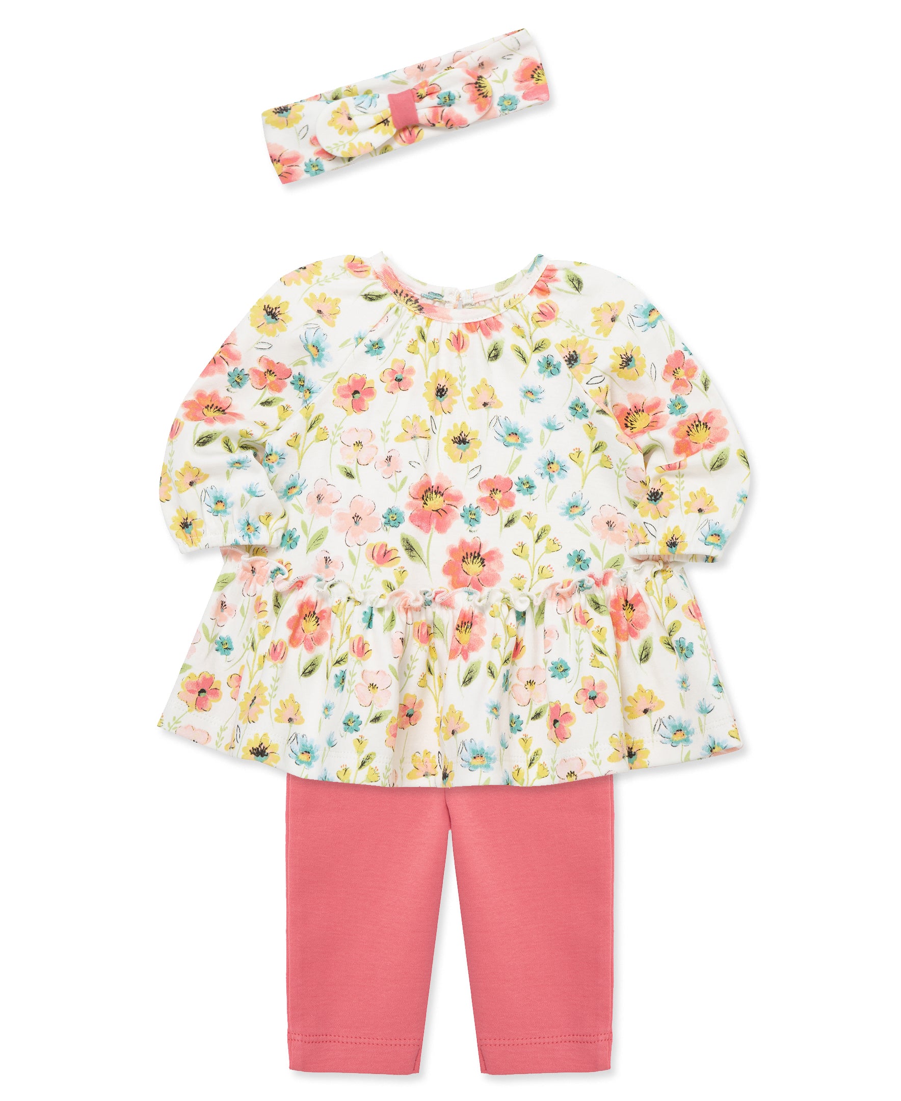 Brushed Floral Infant Tunic Set (12M-24M) - Little Me