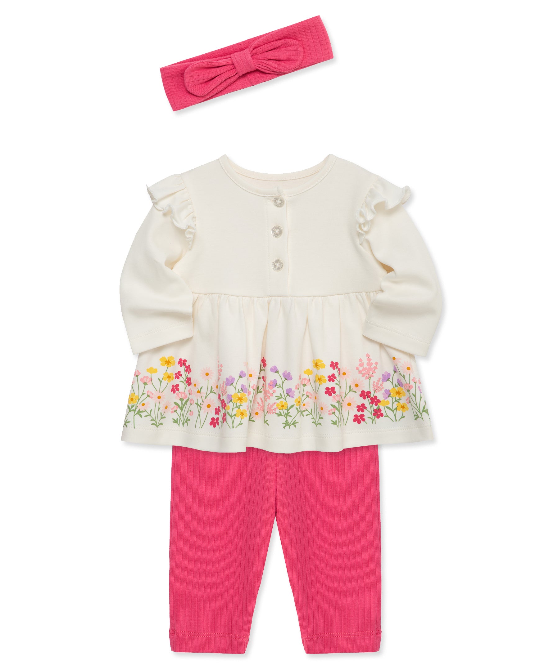 Floral Border Tunic Set (3M-12M) - Little Me