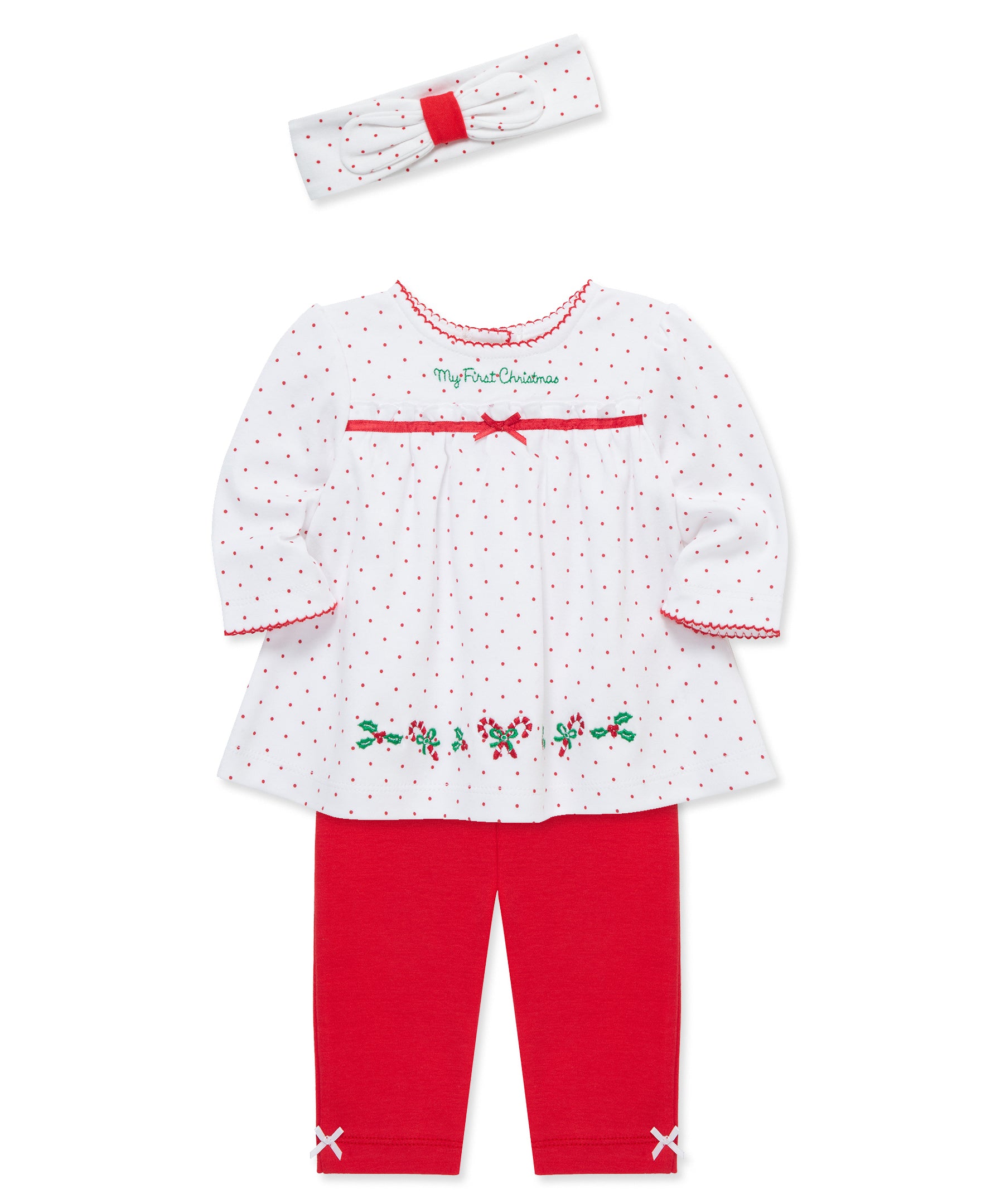 "My First Christmas" Holly Tunic Set (3M-12M) - Little Me