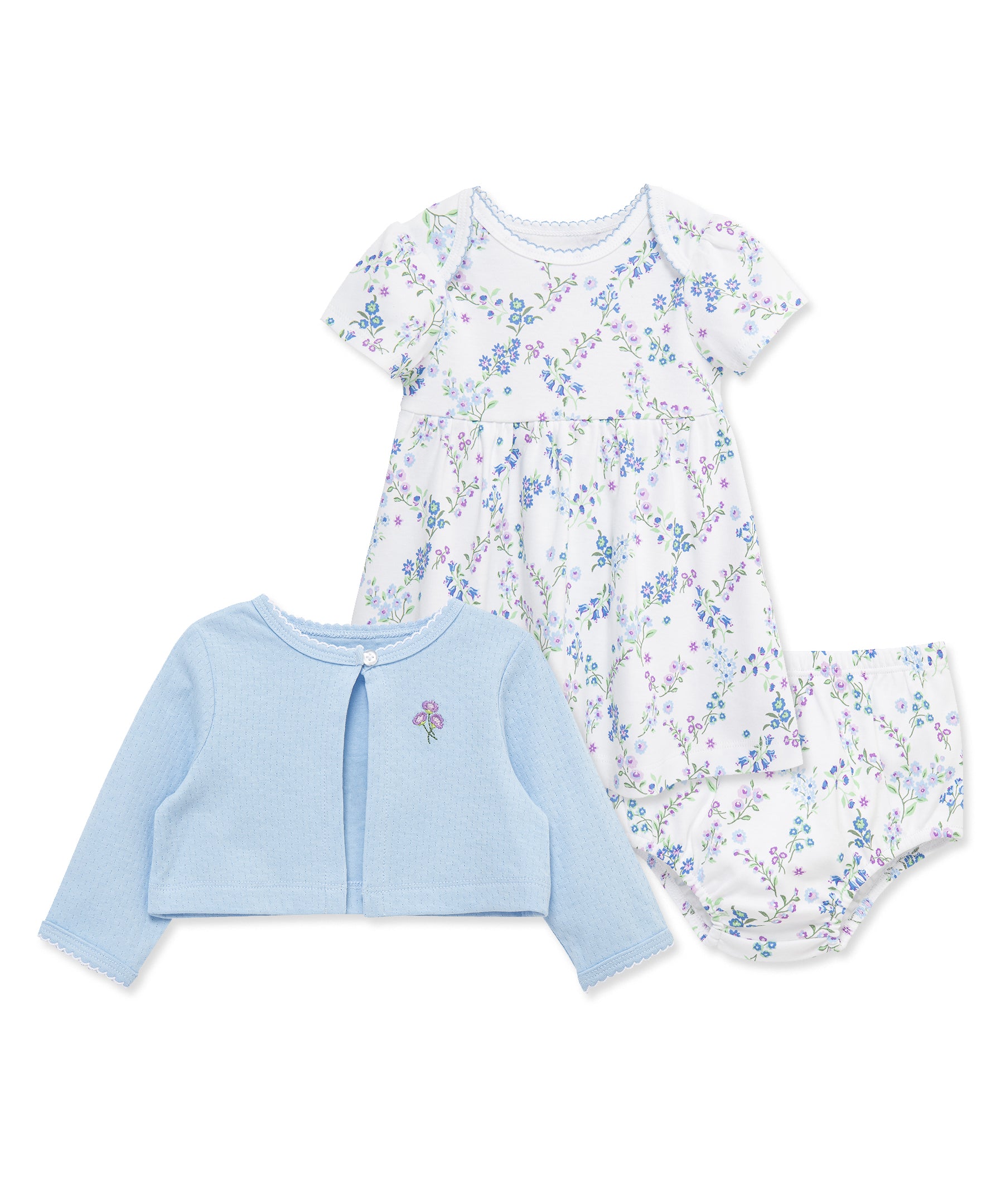 Trellis Knit Dress & Cardigan Set - Little Me