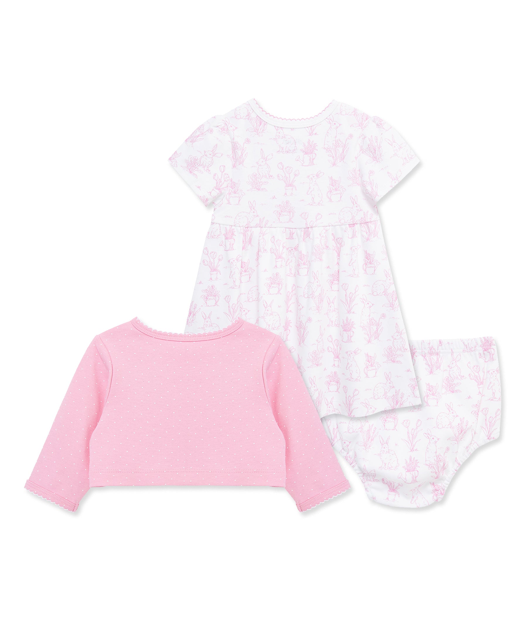 Bunny Dress & Cardigan Set w/ Panty