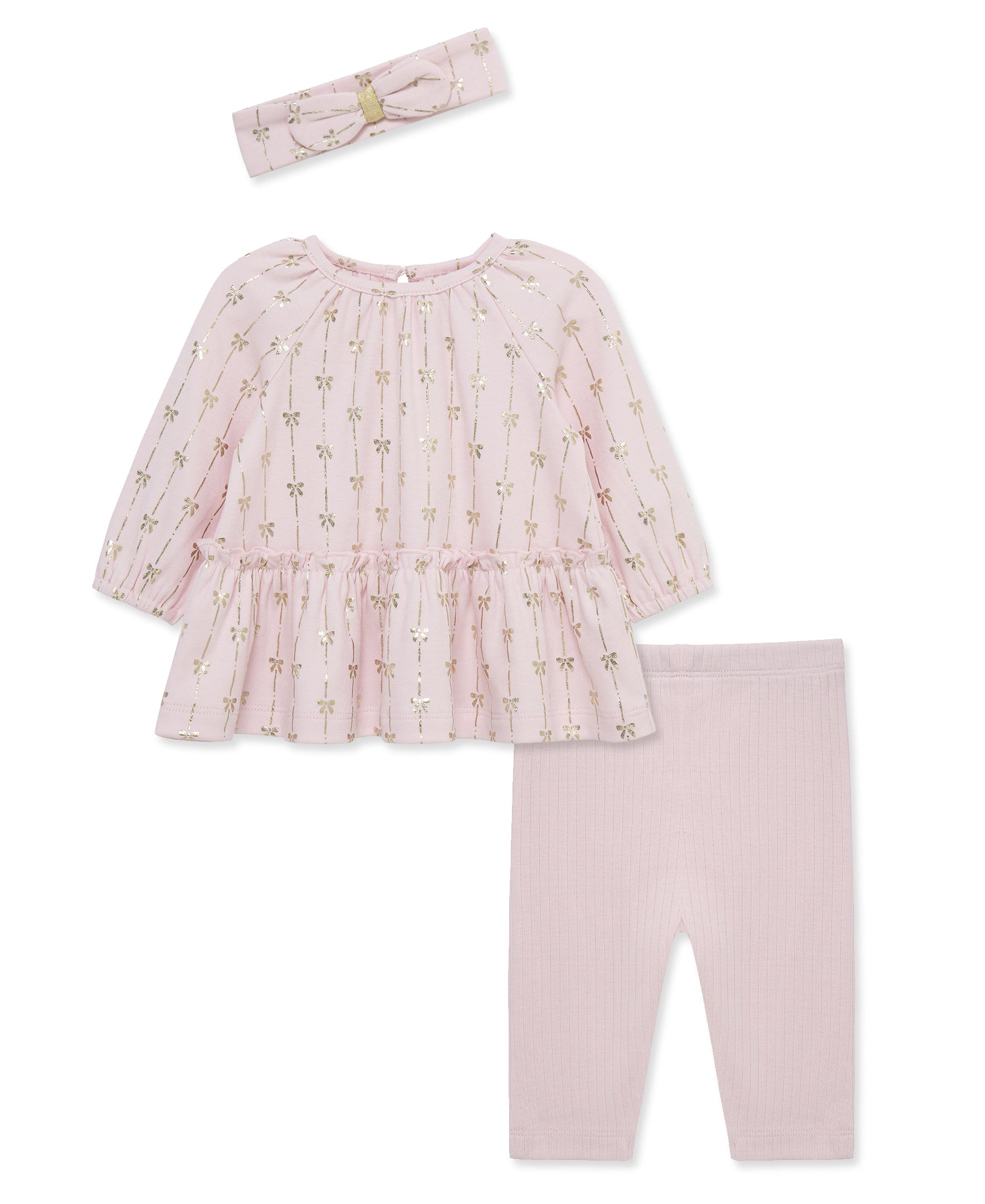 Gold Bows Tunic & Legging Set (3M-12M) - Little Me