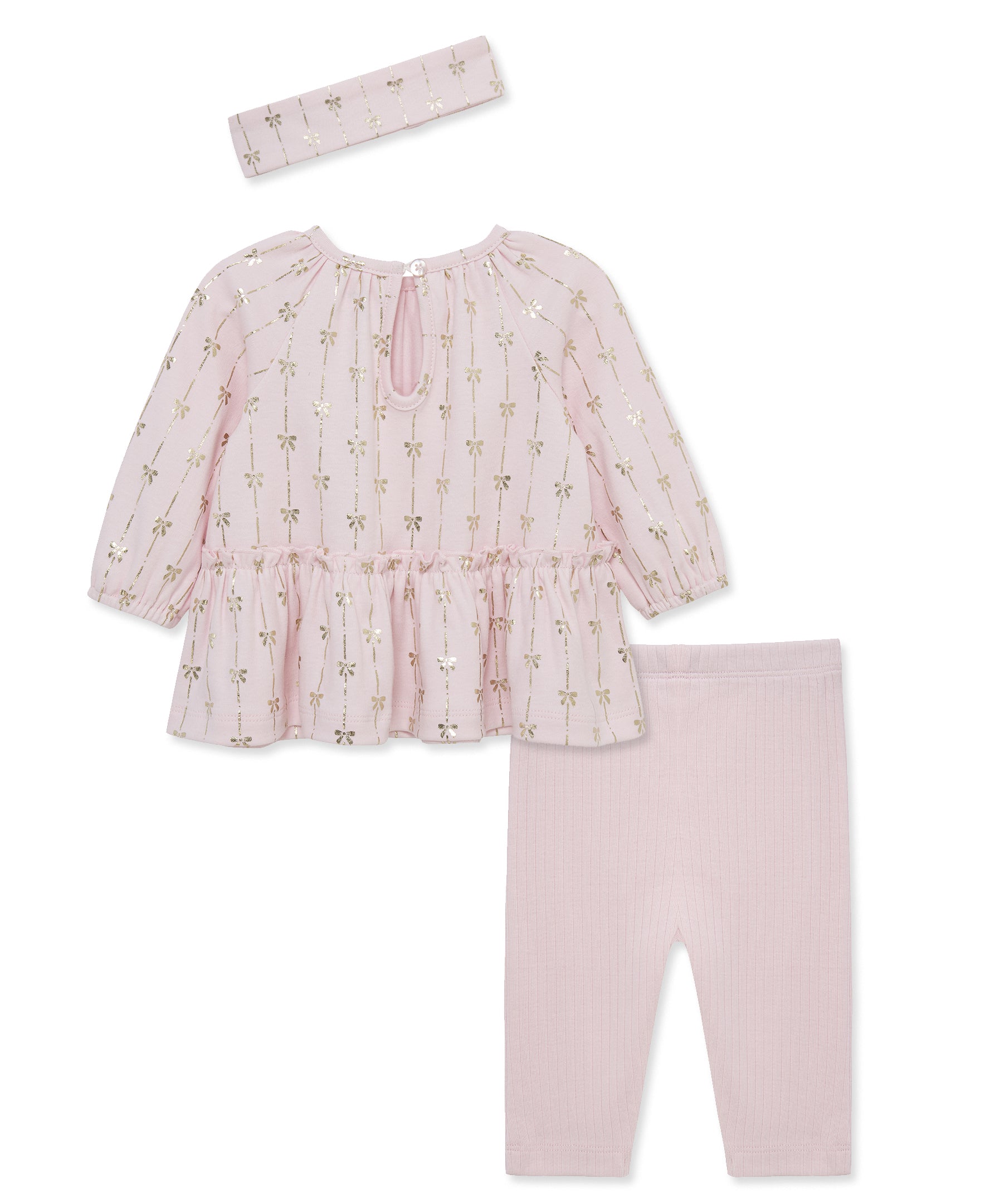 Gold Bows Tunic & Legging Set (3M-12M) - Little Me